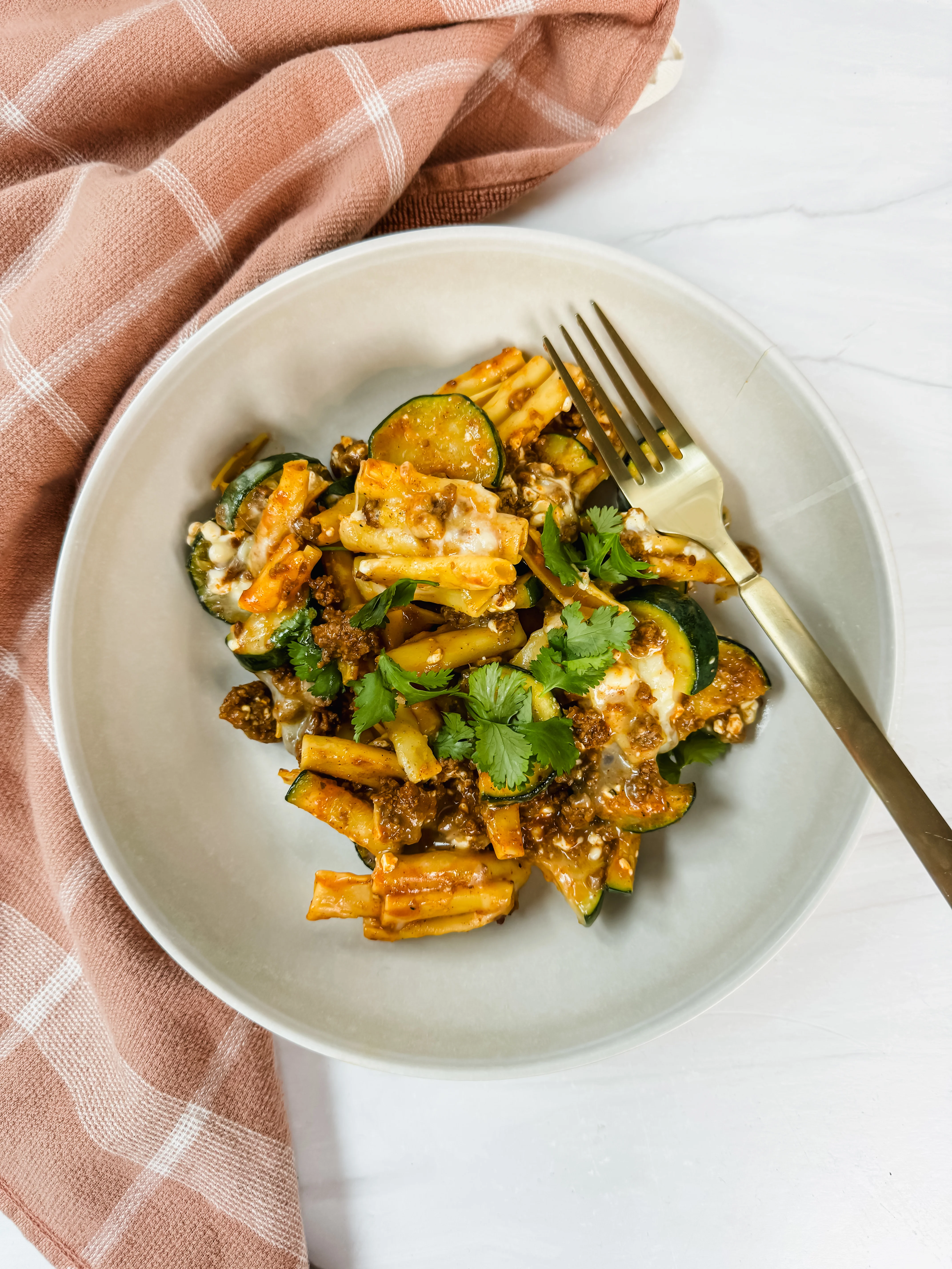 higher-protein-enchilada-pasta-casserole