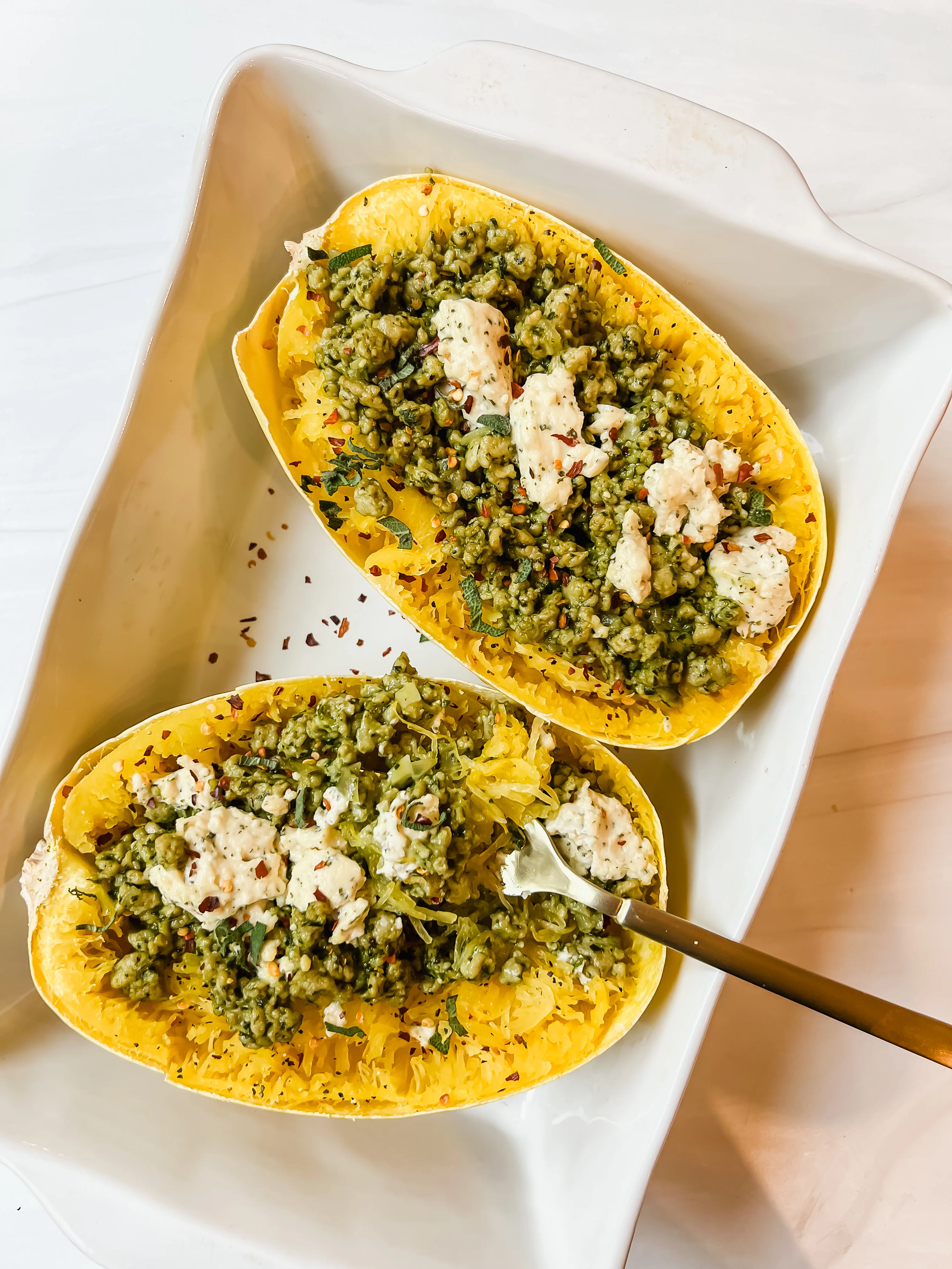 ground-chicken-and-pesto-spaghetti-squash