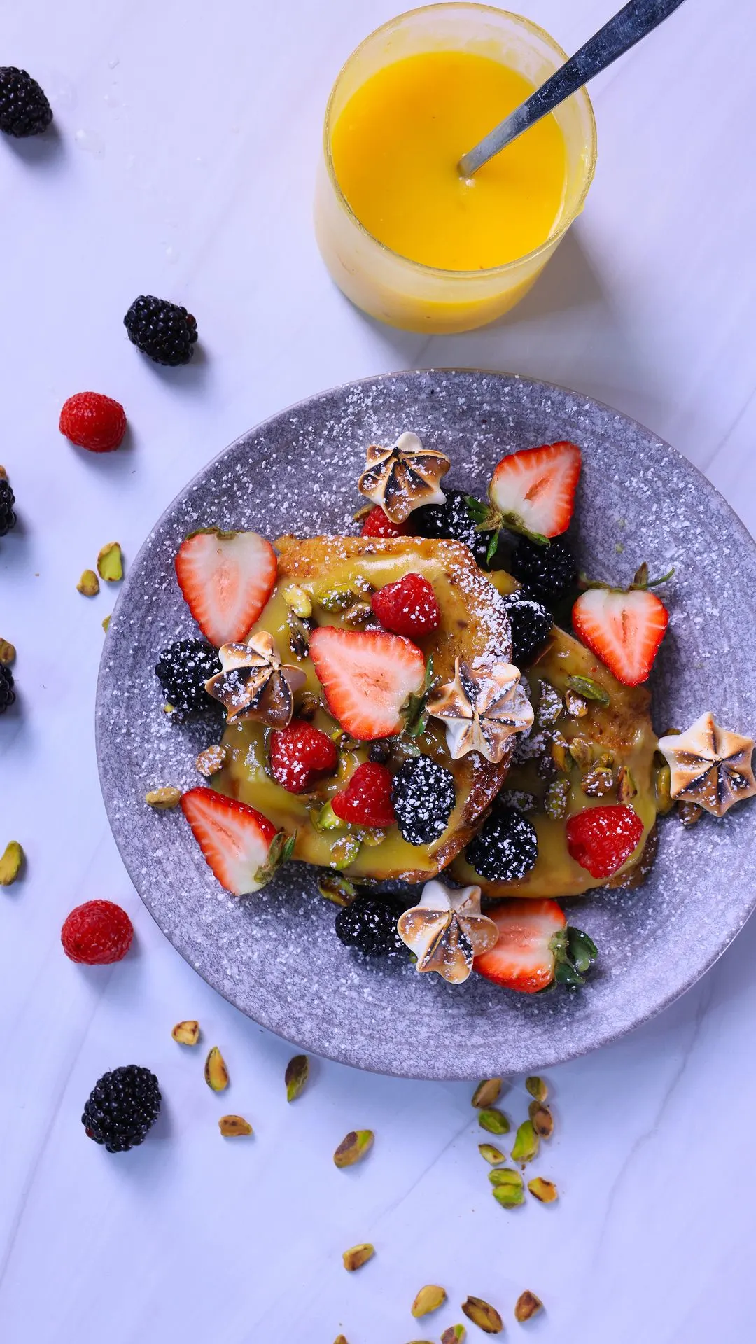french-toast-with-lemon-curd-toasted-pistachios-and-meringue