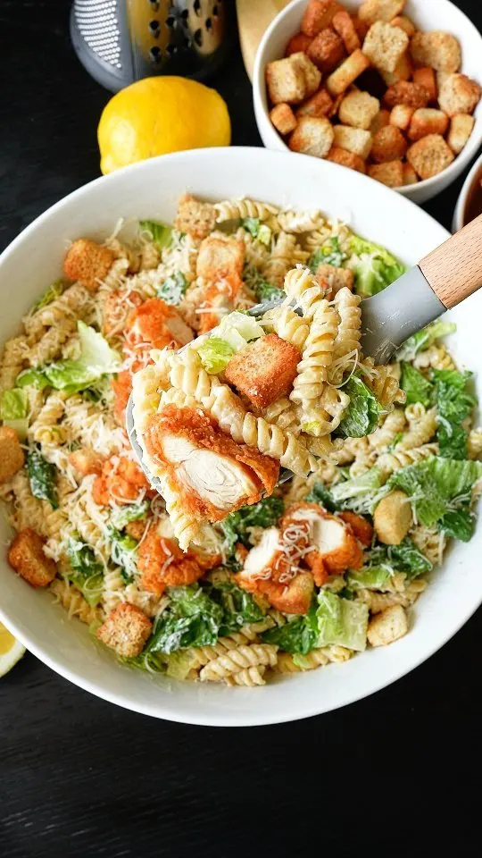 chicken-caesar-pasta-salad