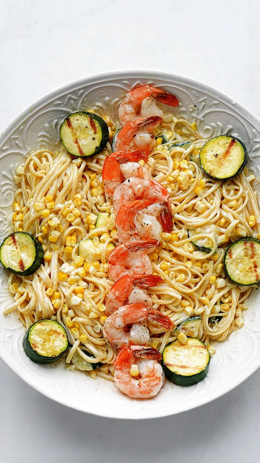 shrimp-whipped-ricotta-linguine-with-zucchini-and-corn