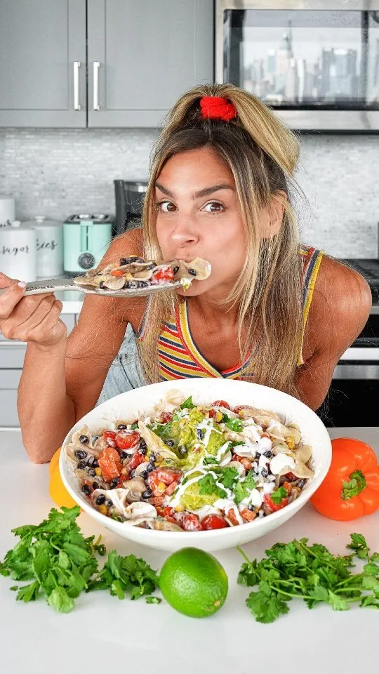 meatless-taco-inspired-pasta-salad