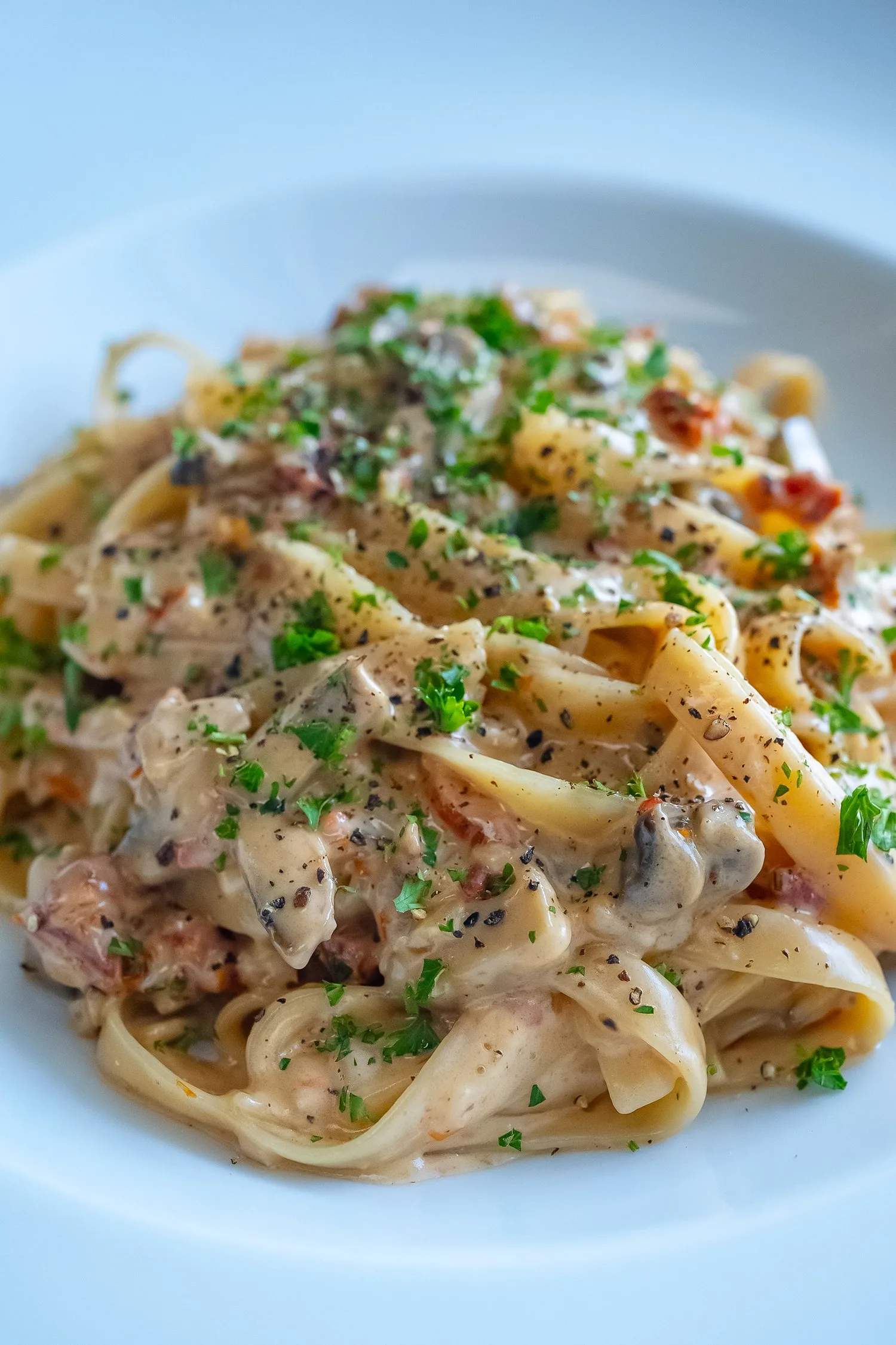 creamy-mushroom-and-sun-dried-tomato-fettuccine