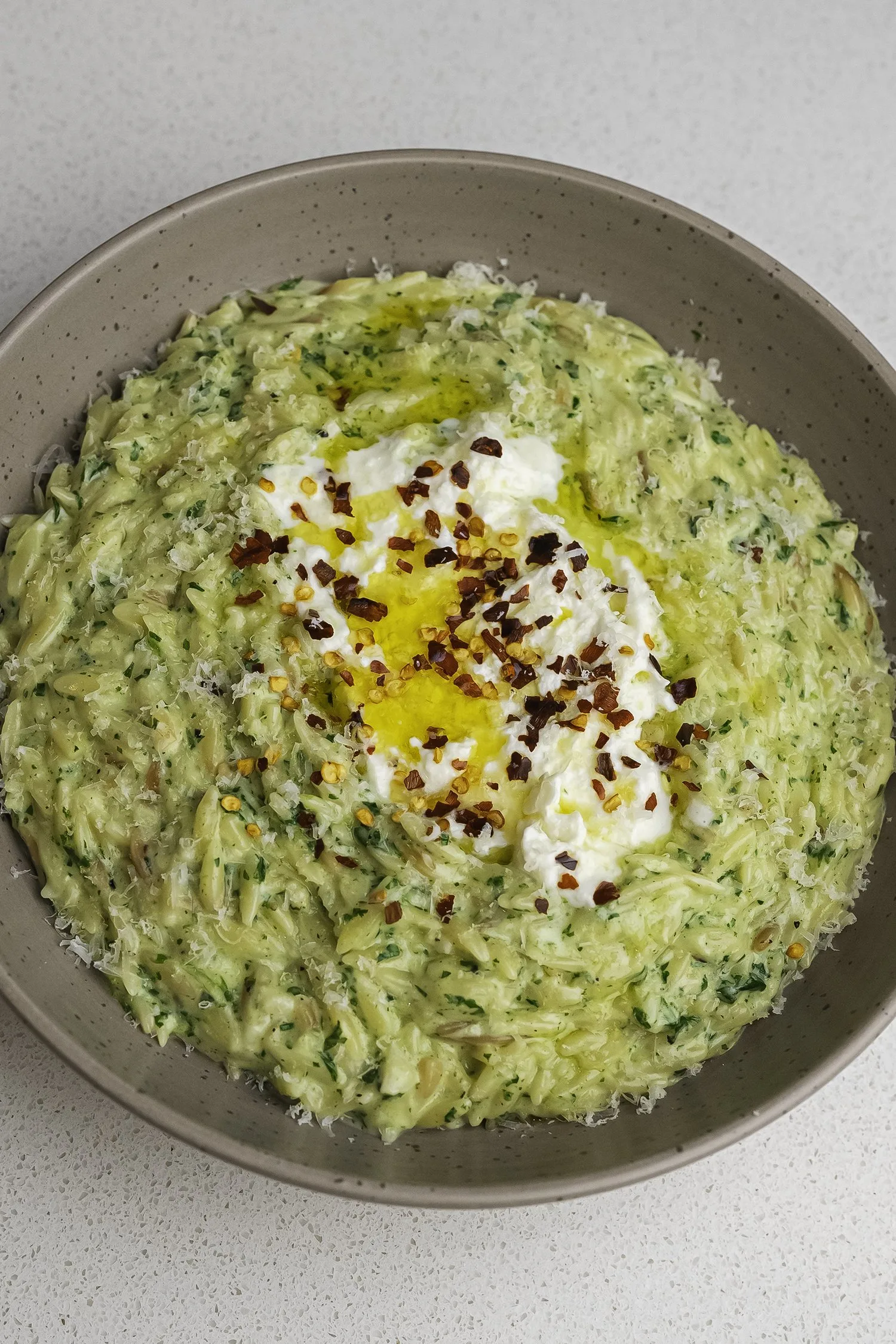 pesto-and-burrata-orzo