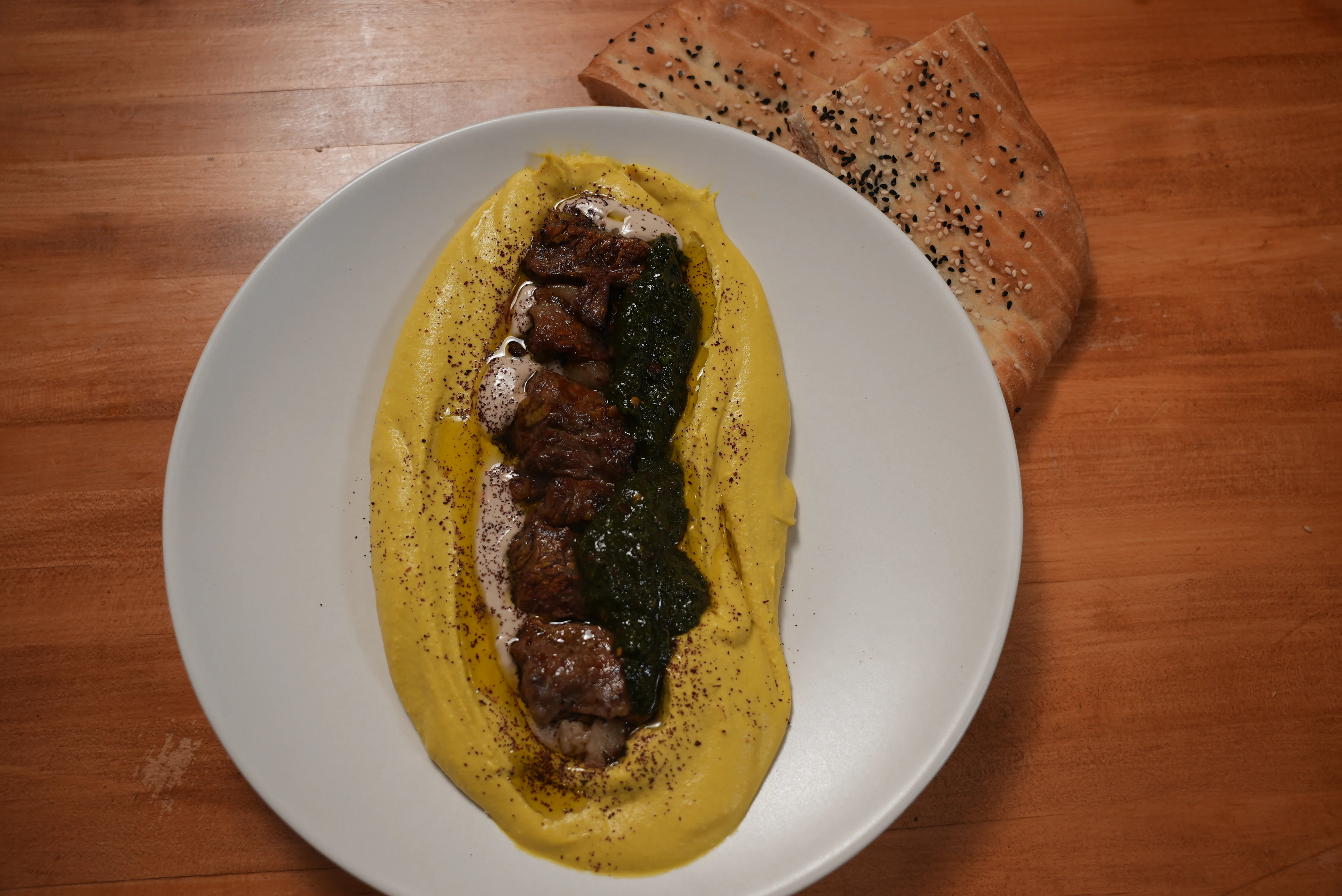 turmeric-hummus-with-ribeye-kabob