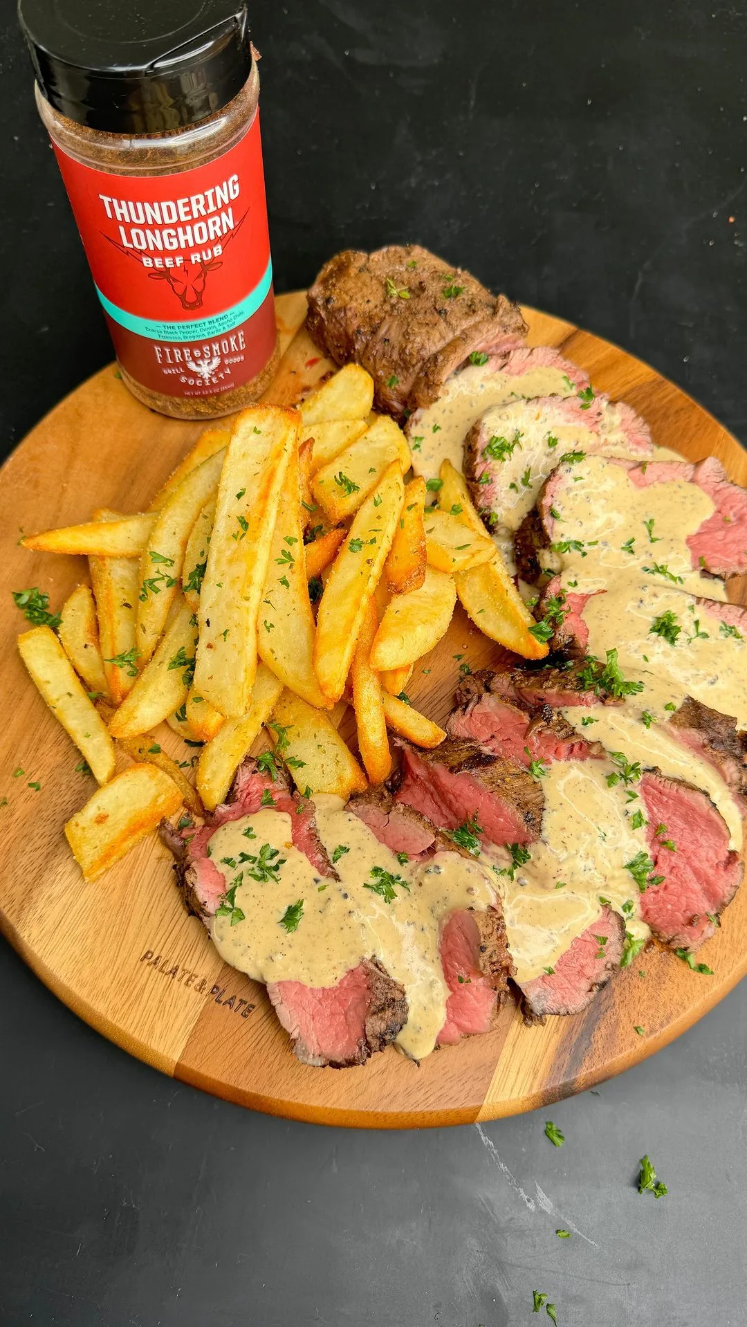 grilled-tenderloin-with-crispy-fries-and-black-peppercorn-cream-sauce