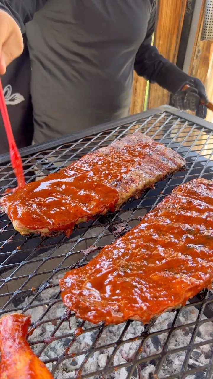 grilled-chicken-leg-quarters-and-pork-ribs-with-guajillo-salsa