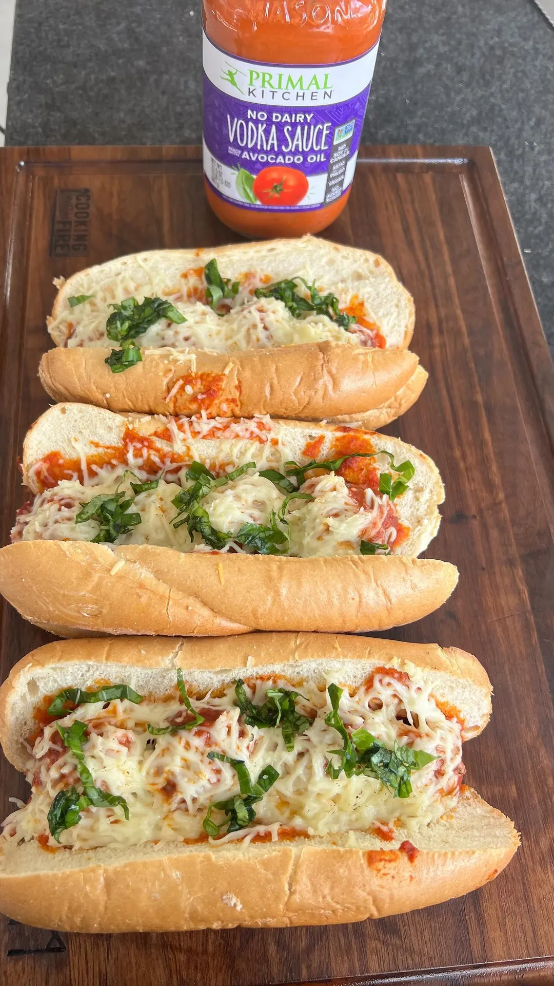 smoked-meatballs-subs-with-primal-kitchen-vodka-sauce