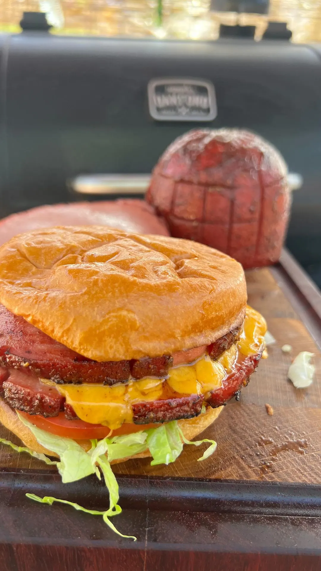 smoked-and-fried-honey-mustard-bologna-sandwich