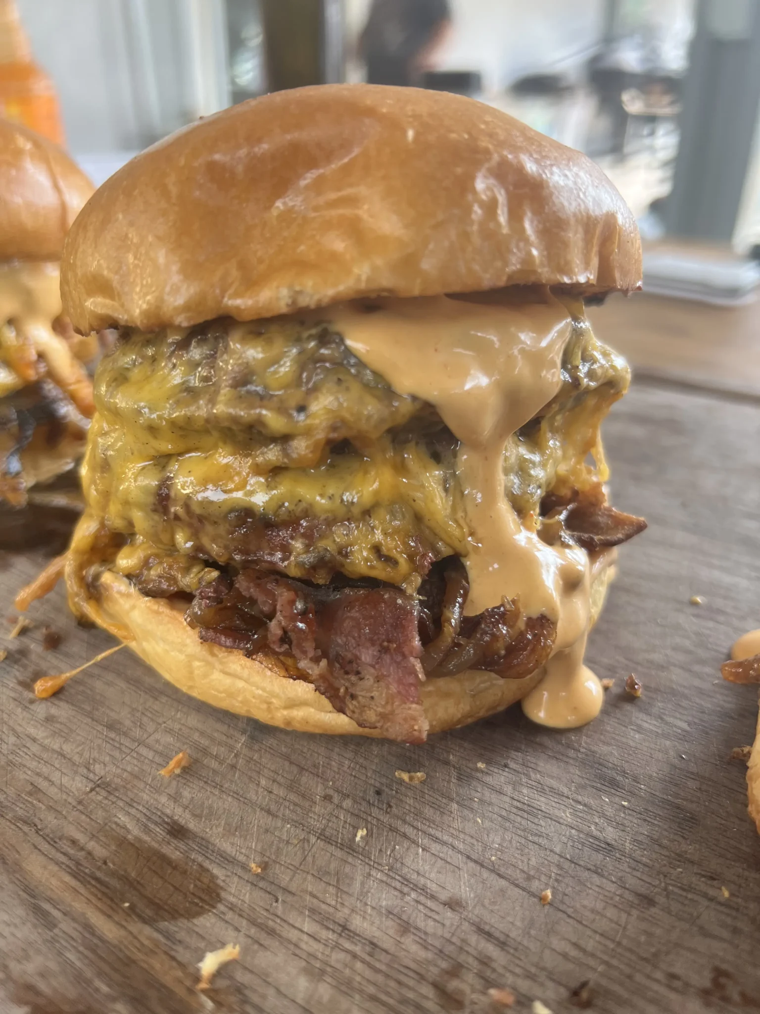 grilled-double-cheeseburgers