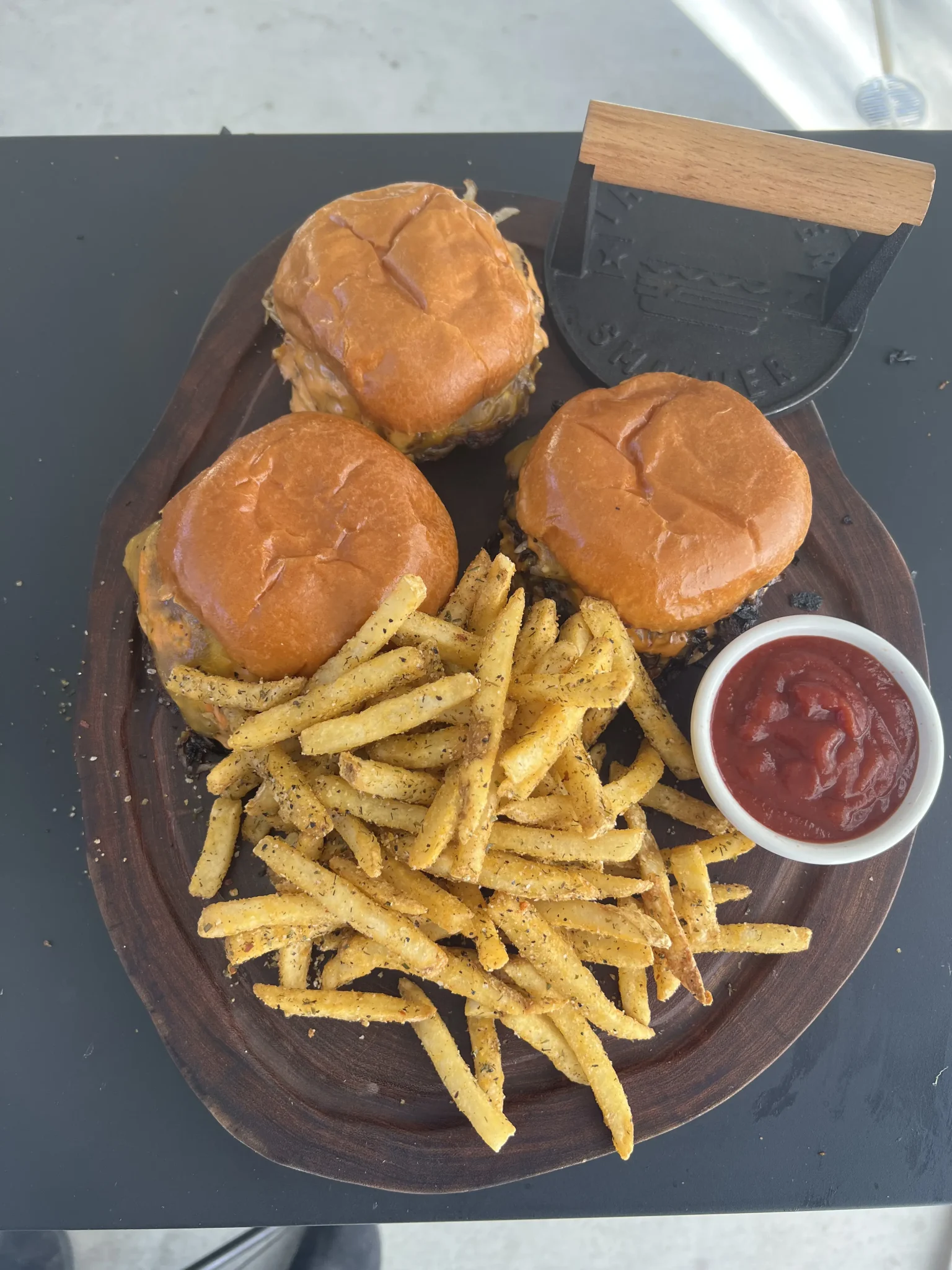 smash-burgers-w-sweet-onion-and-buffalo-sauce
