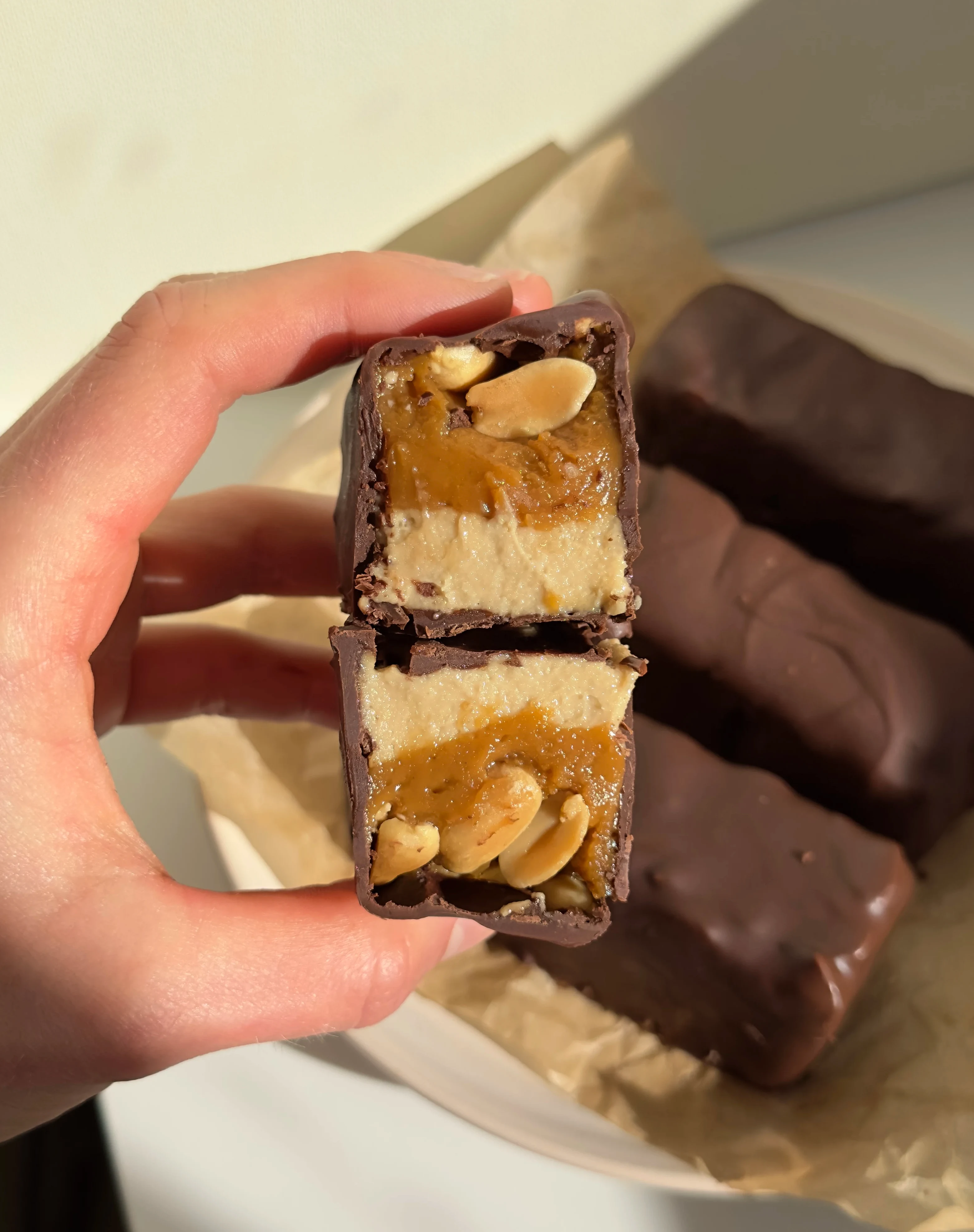 healthier-vegan-snickers-ice-cream-bars