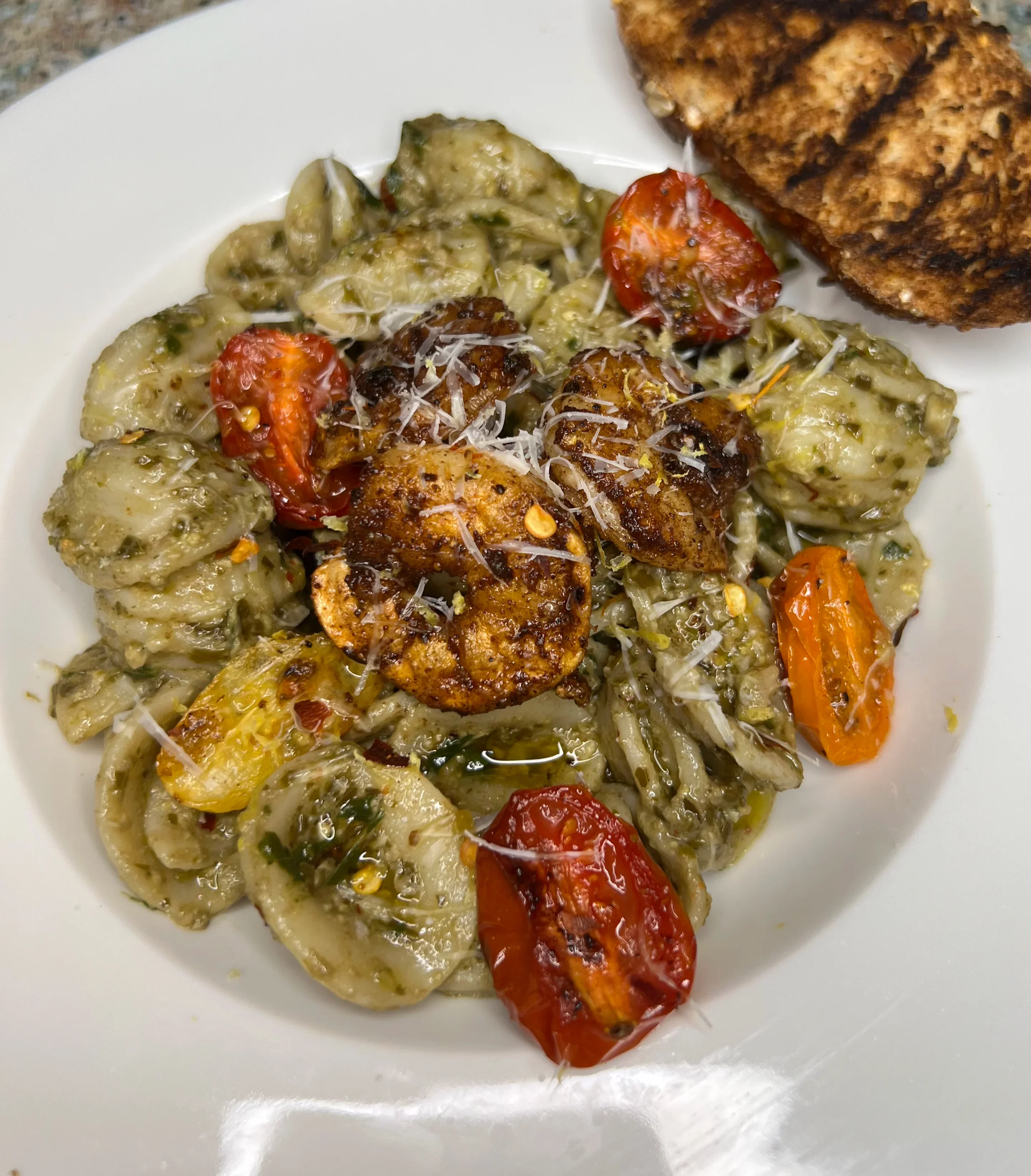 pesto-pasta-w-jerk-shrimp