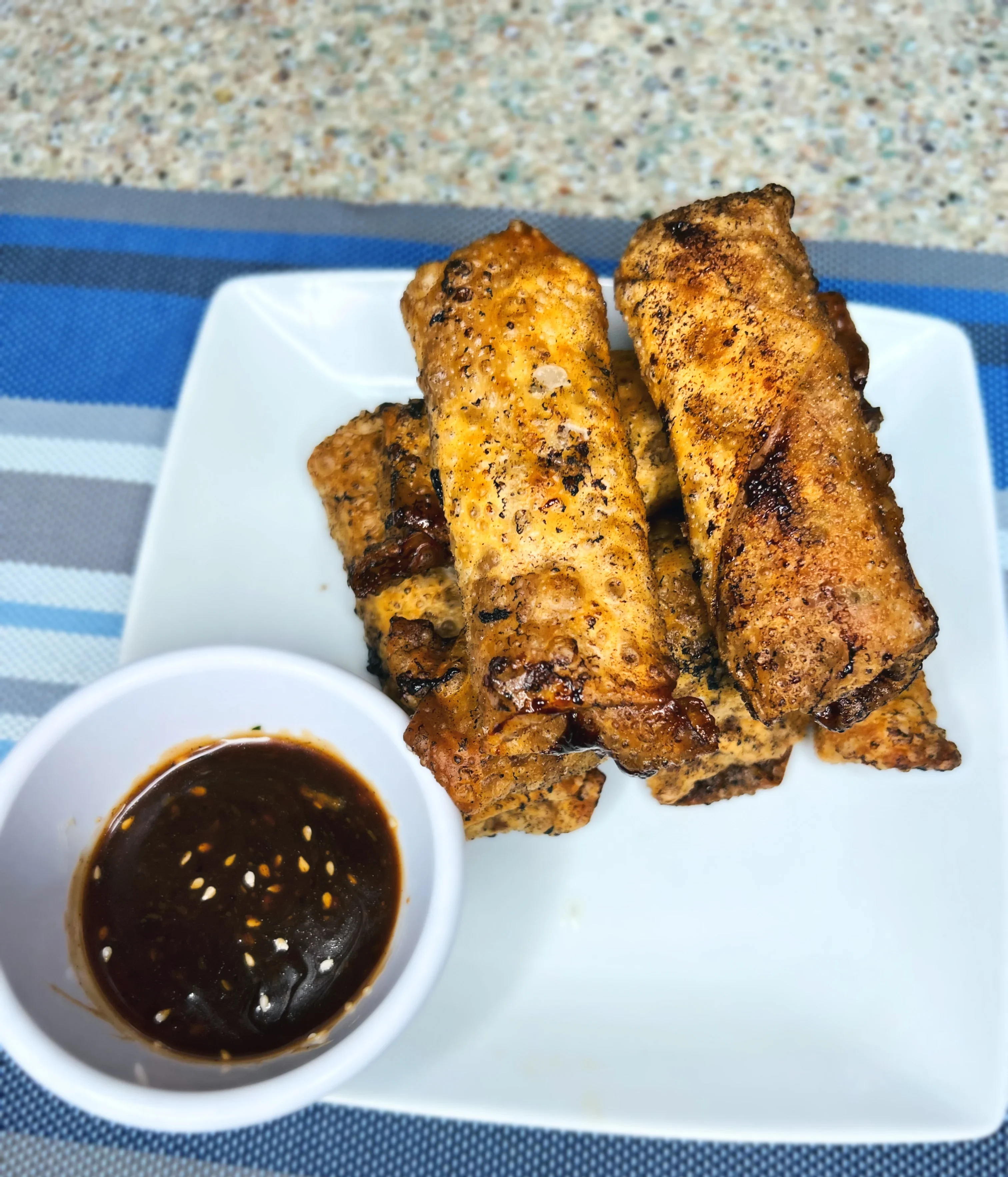 teriyaki-smoked-chicken-eggrolls