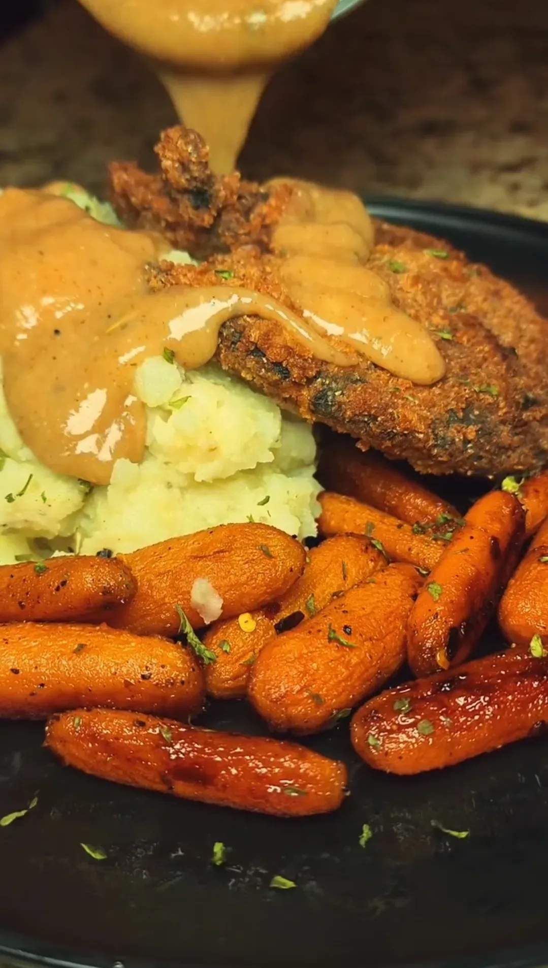 fried-mushroom-caps-and-gravy