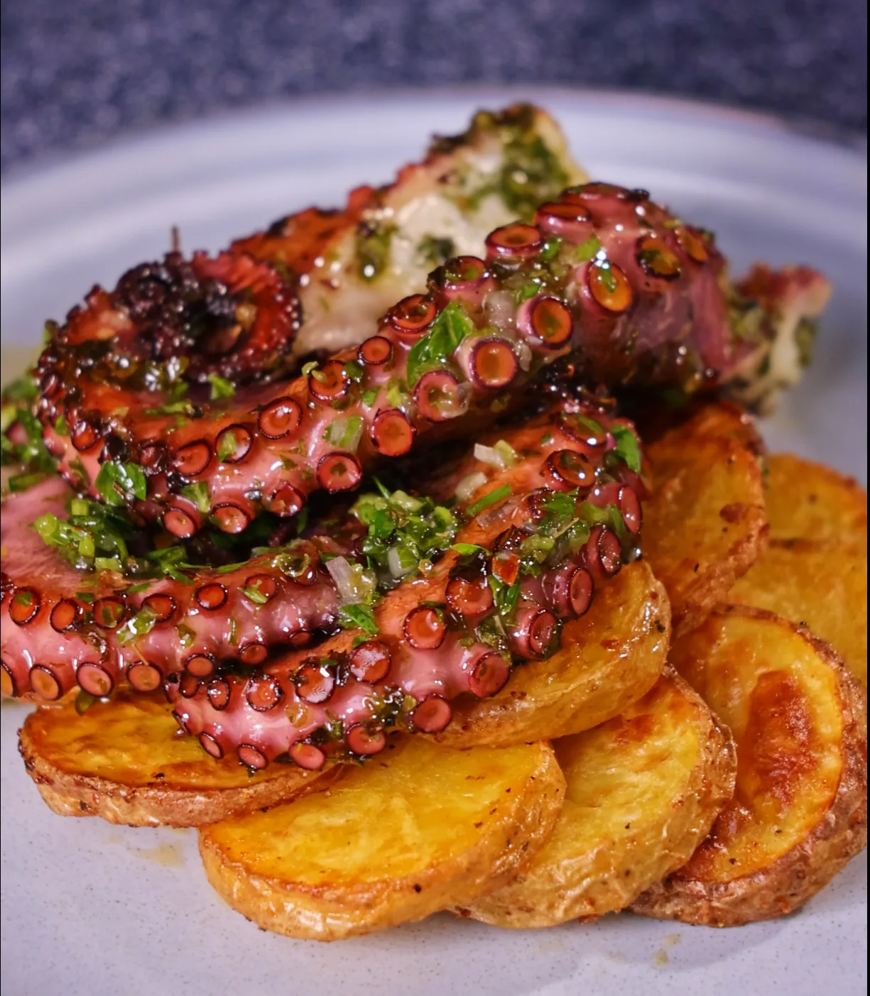 grilled-octopus-with-chimichurri-and-air-fried-crispy-potatoes
