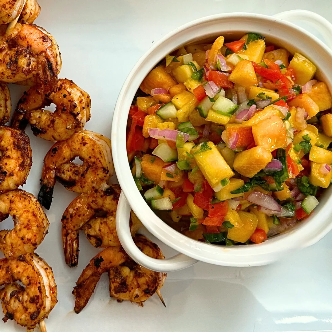 firecracker-shrimp-with-fresh-peach-salsa