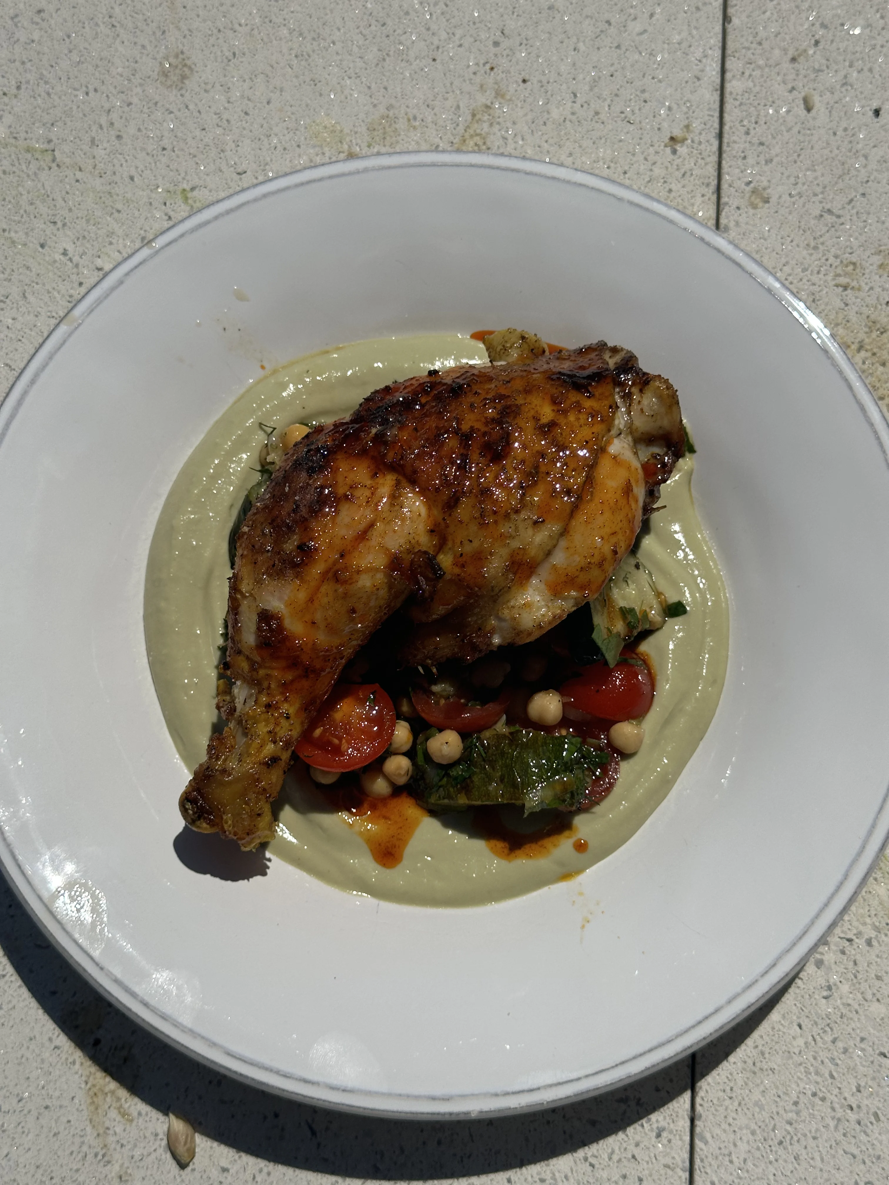 grilled-chicken-with-herby-zucchini-salad-avocado-tahini-and-paprika-oil