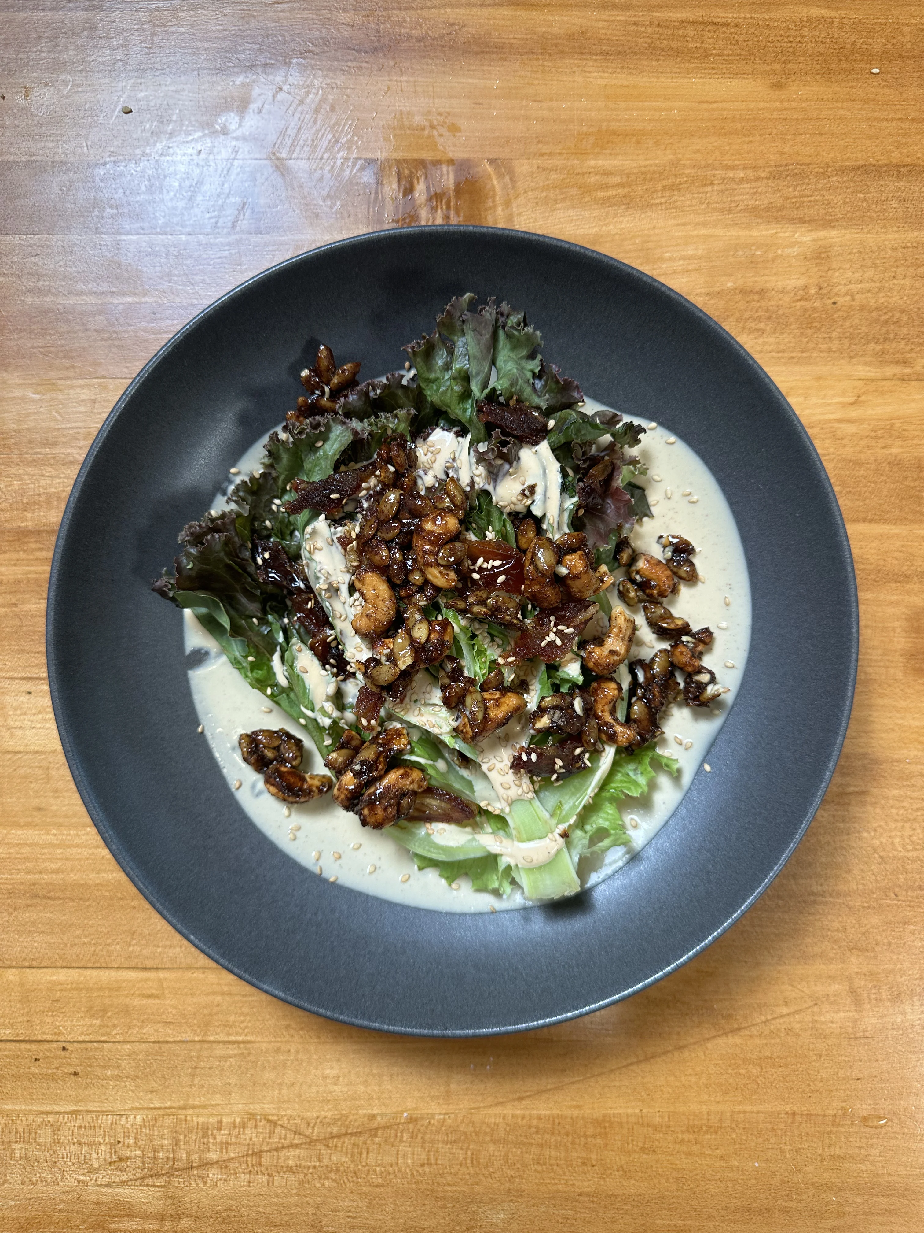 spicy-tahini-date-salad-with-candied-cashews