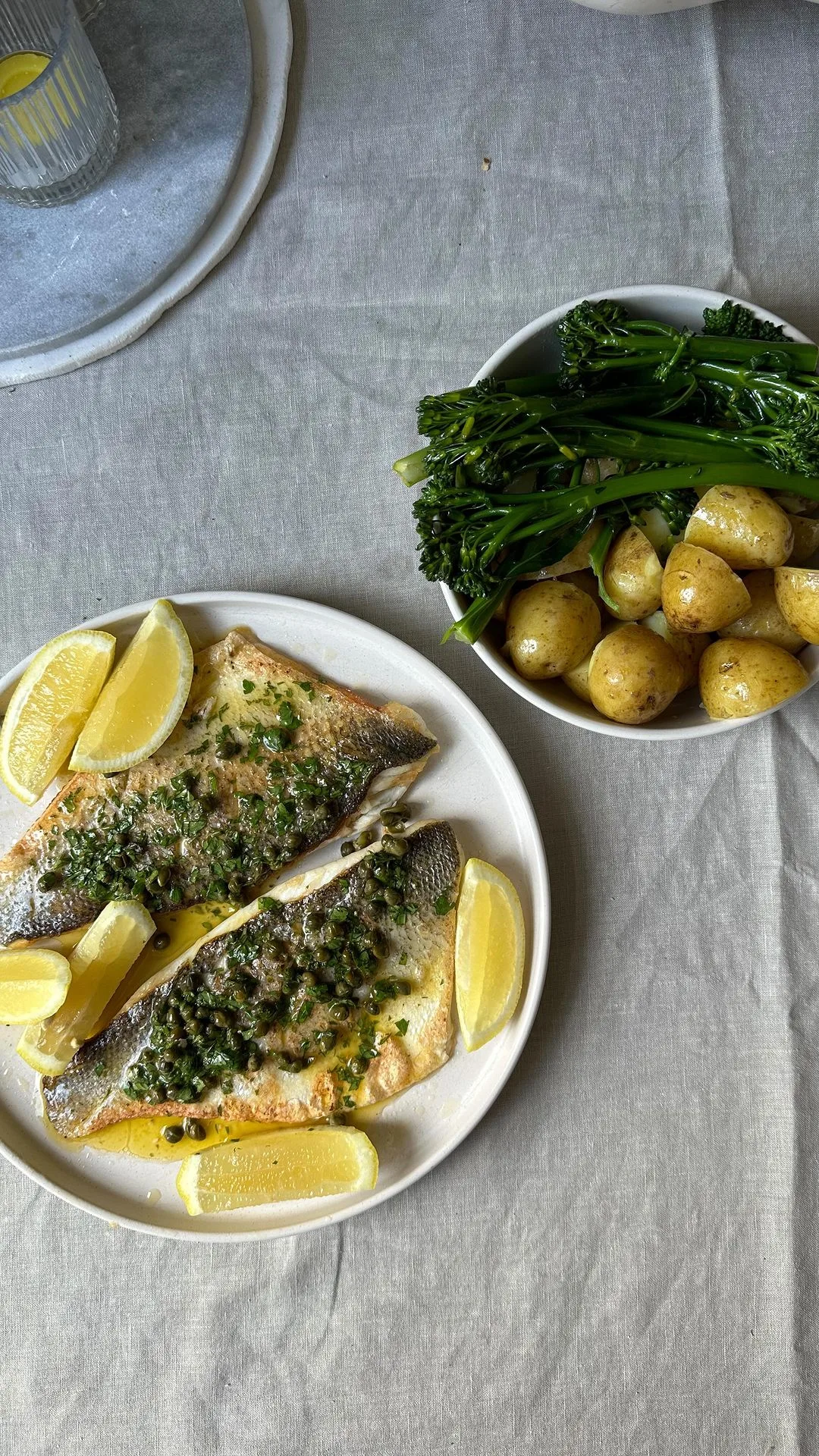 pan-fried-sea-bass-with-buttery-lemon-caper-sauce