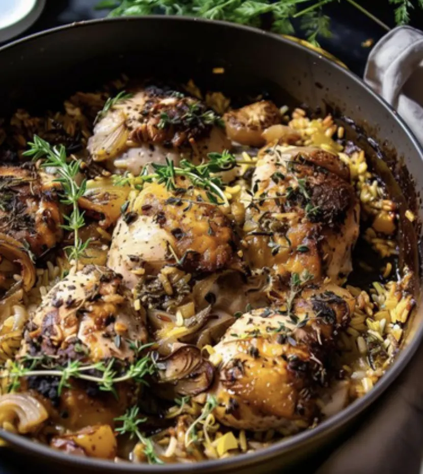 one-pan-roasted-chicken-rice
