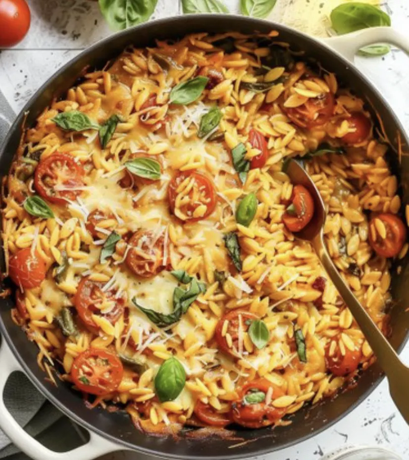 one-pan-tomato-basil-baked-orzo