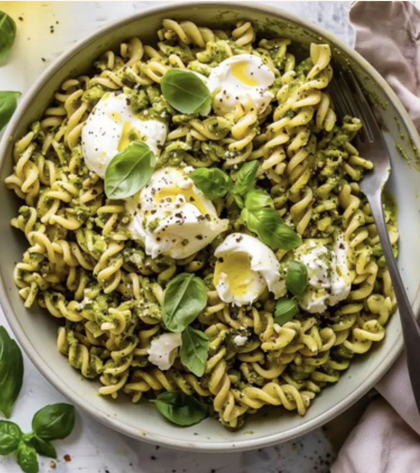 one-pot-burrata-pesto-pasta