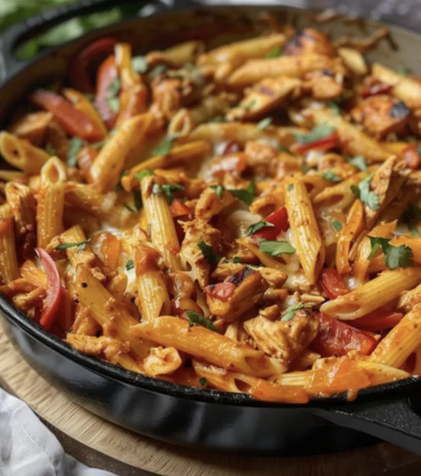 one-pot-chicken-fajita-pasta