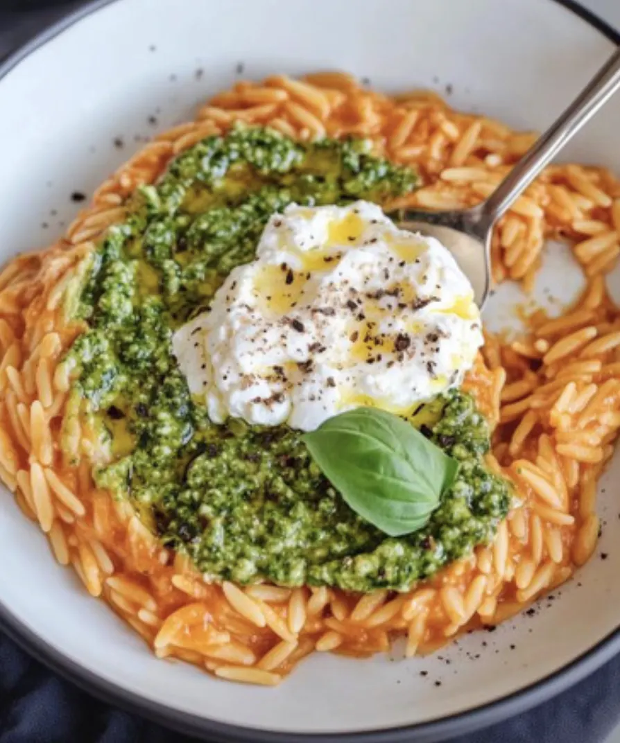 creamy-orzo-with-vodka-tomato-sauce