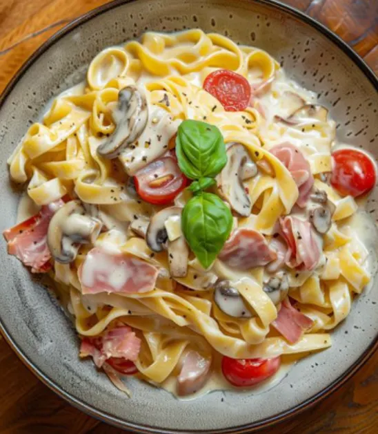 easy-creamy-ham-tagliatelle