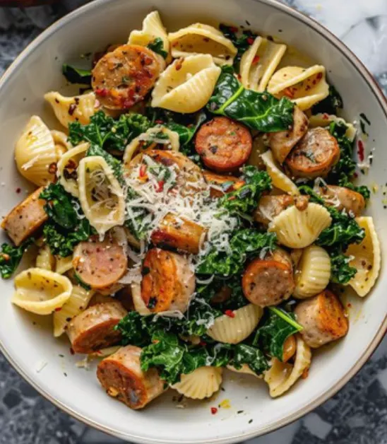 spicy-orecchiette-with-chicken-sausage-and-kale