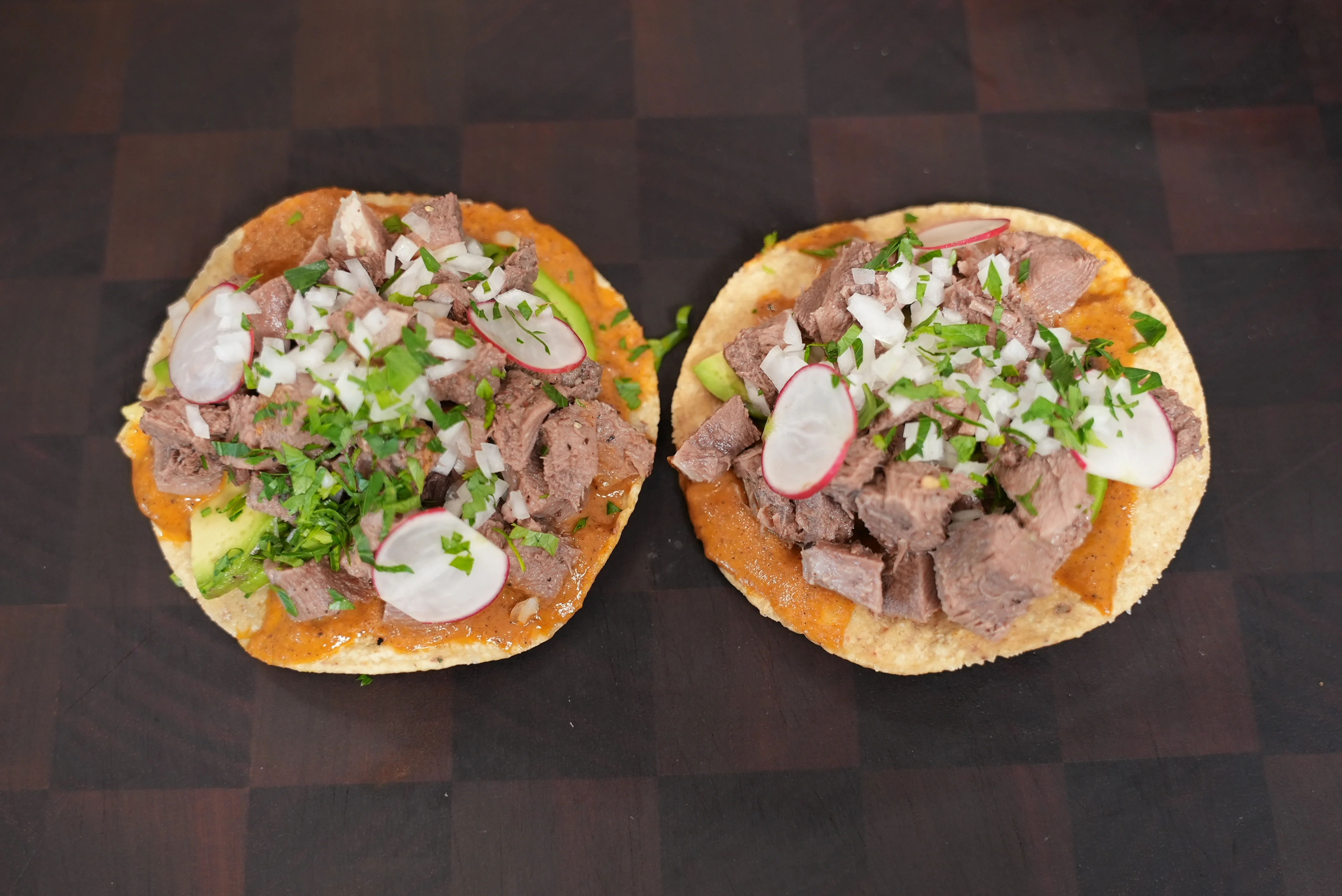tostada-de-lengua-with-bone-marrow-salsa-rojo