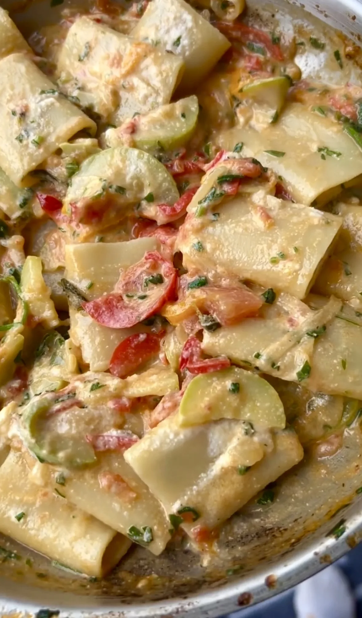 paccheri-with-peppers-onion-and-courgette