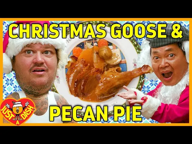 christmas-goose-with-roast-root-vegetables-and-gravy-and-pecan-pie