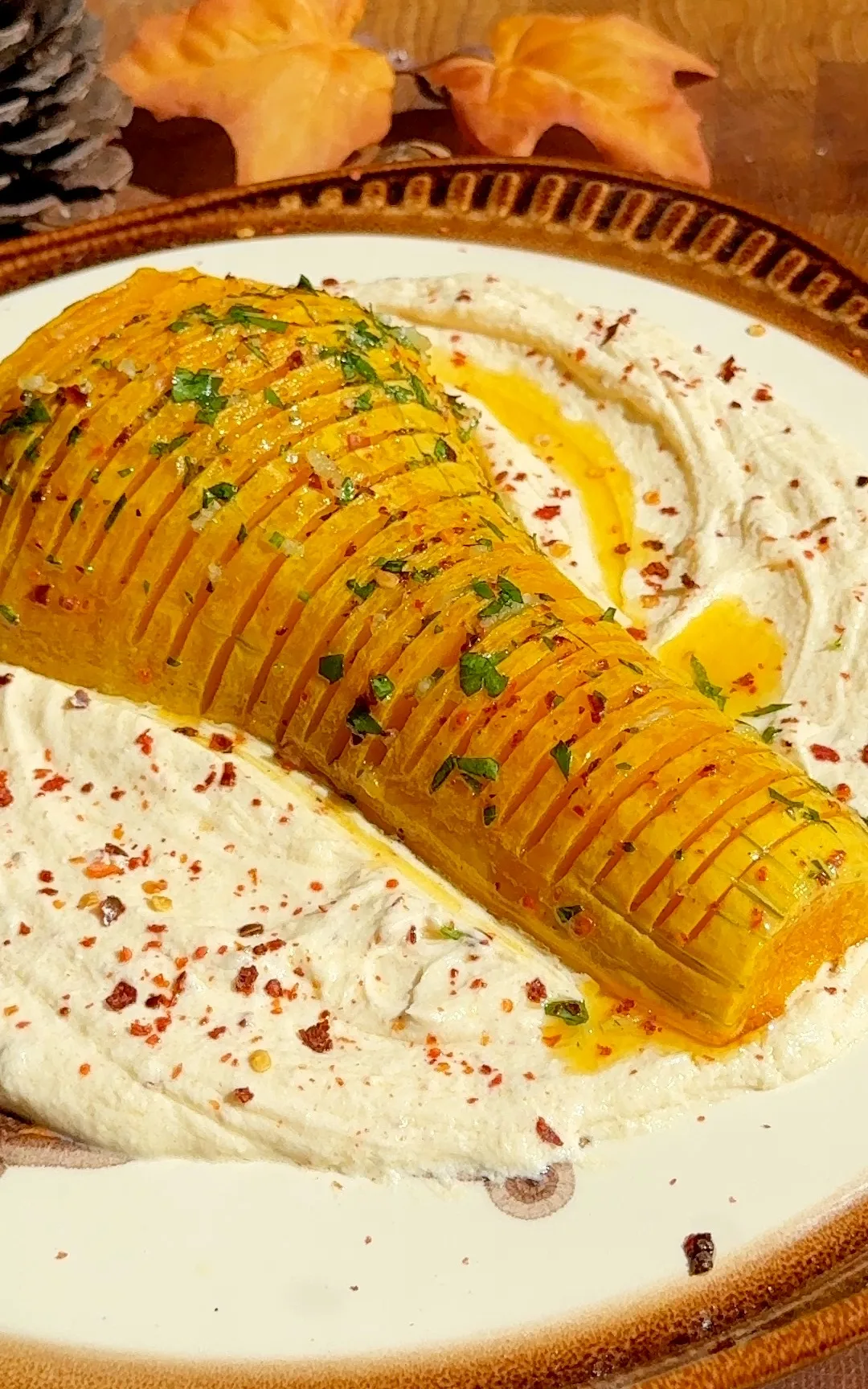 hasselback-butternut-squash-with-feta-dip