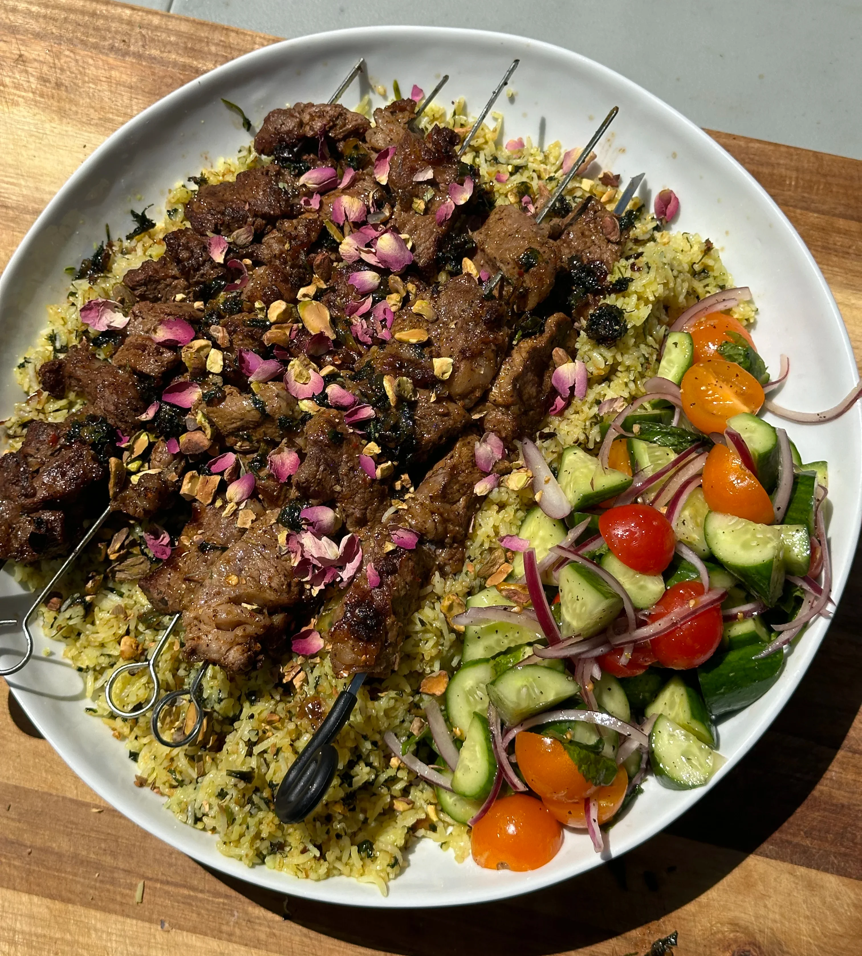 ribeye-kebabs-with-shirazi-salad