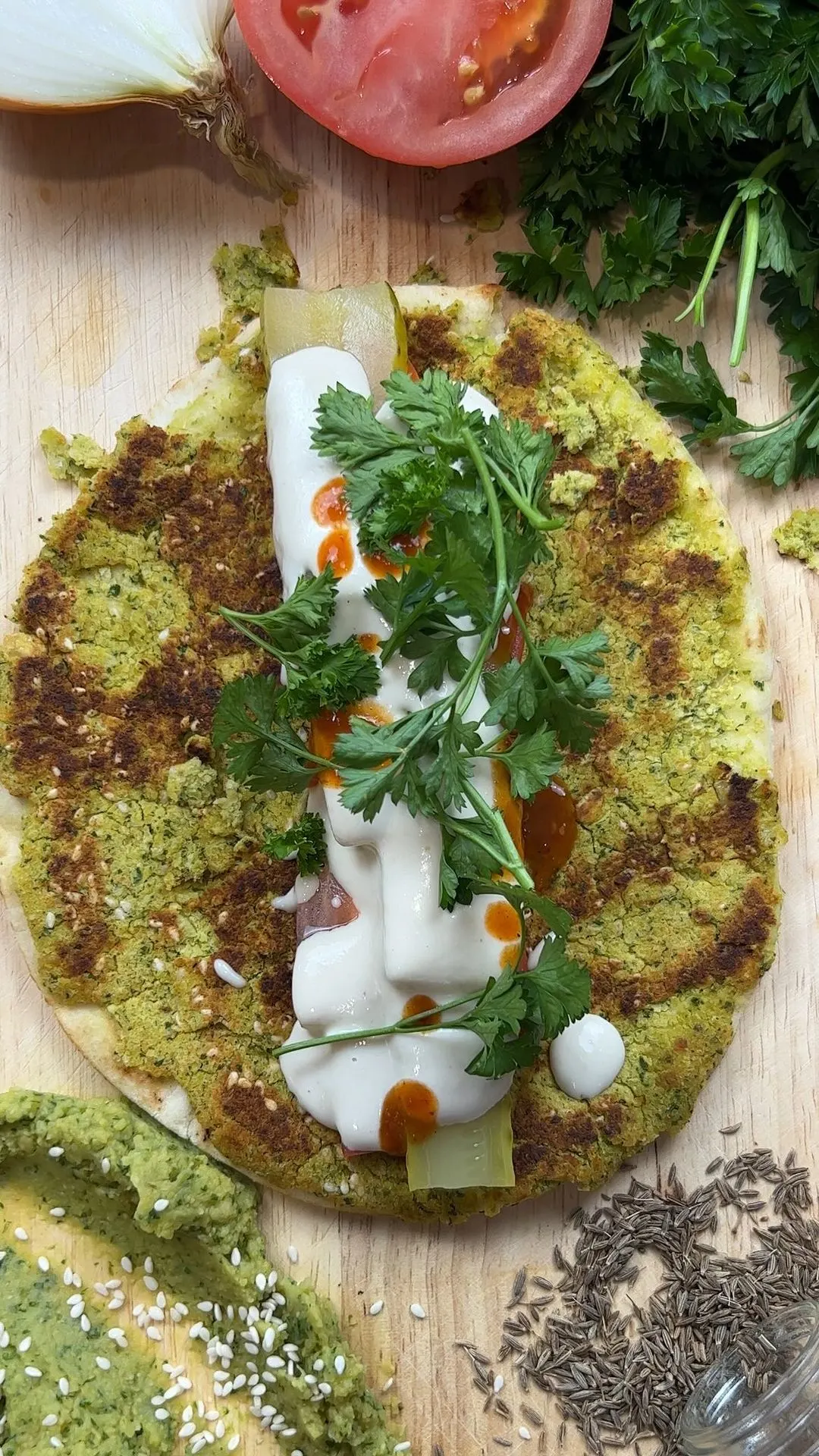 smashed-falafel-wrap