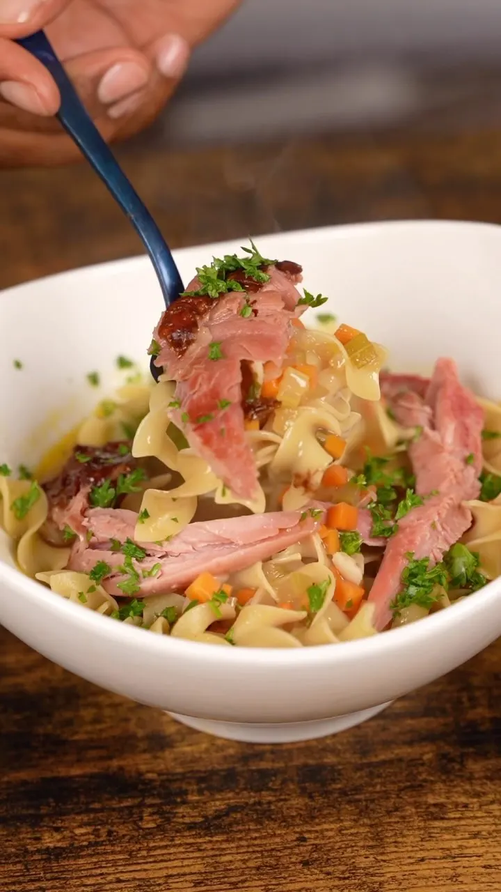 smoked-turkey-noodle-soup