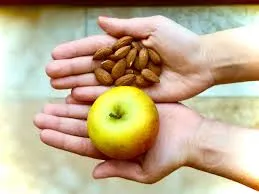 day-1-mid-morning-snack:-:-almonds-and-apple