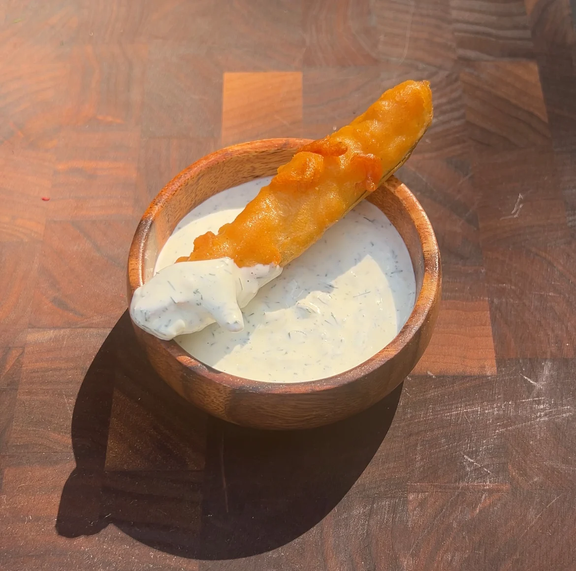 beer-battered-pickle-spears-and-labneh-ranch