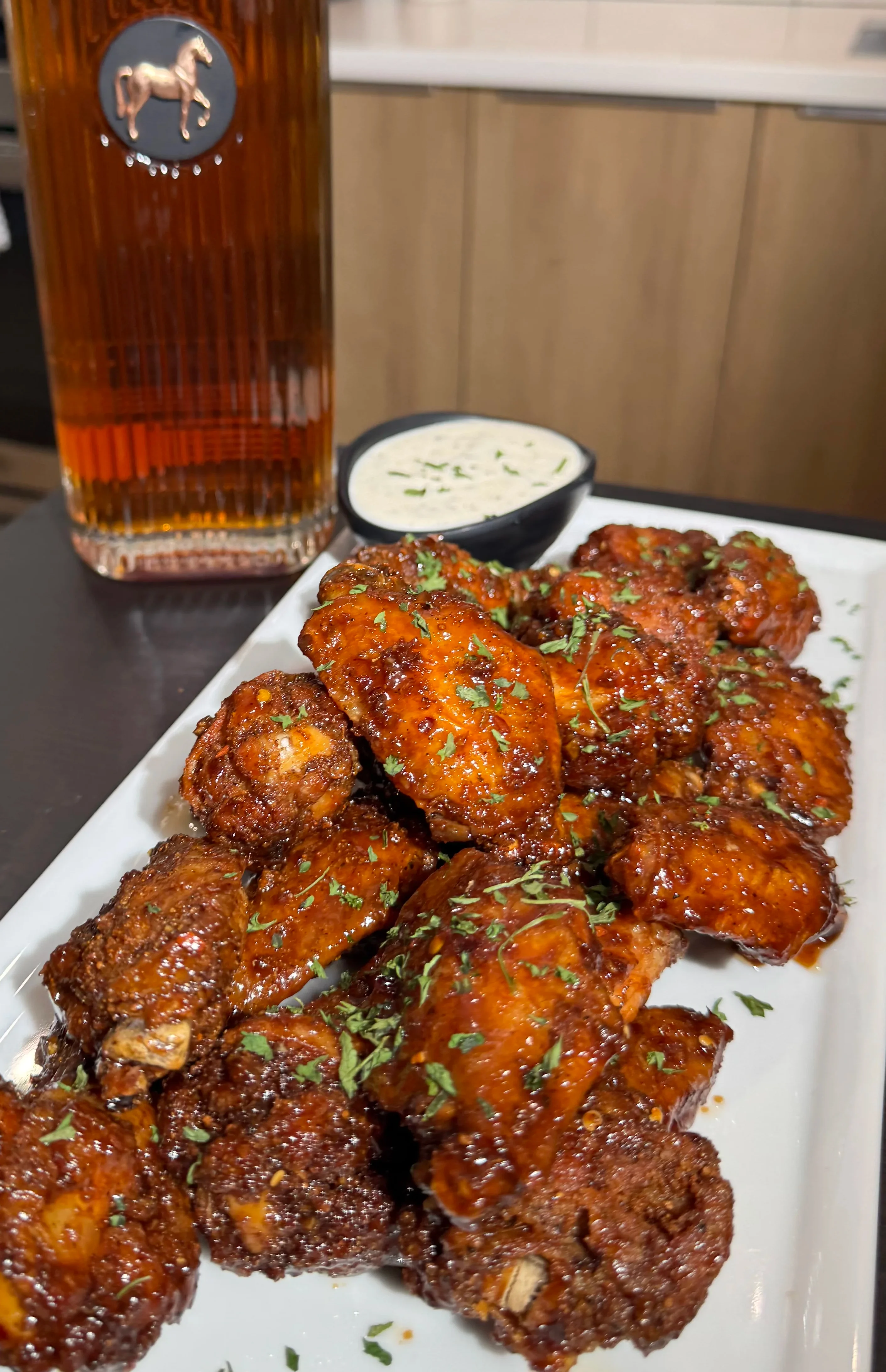 honey-garlic-whiskey-glazed-wings