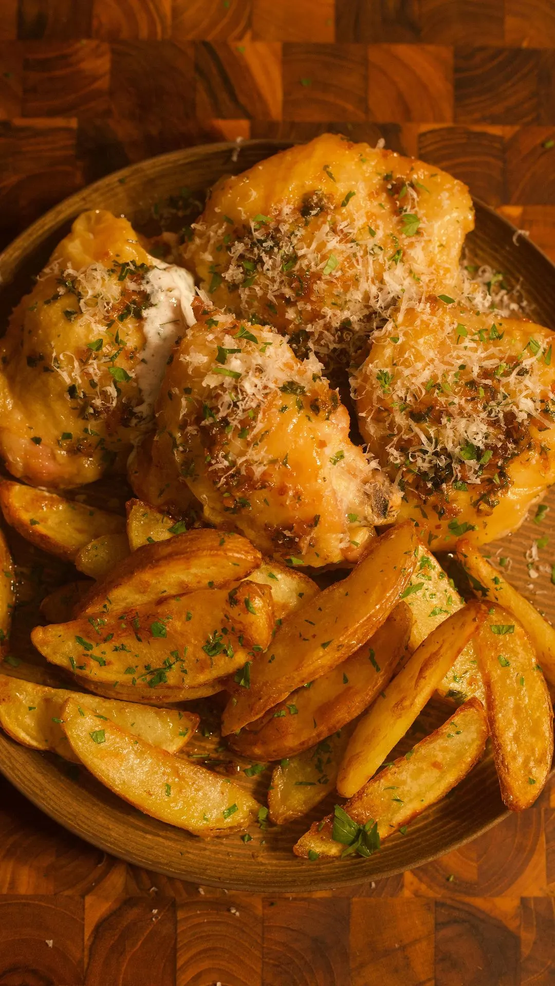 honey-garlic-parm-chicken-thighs