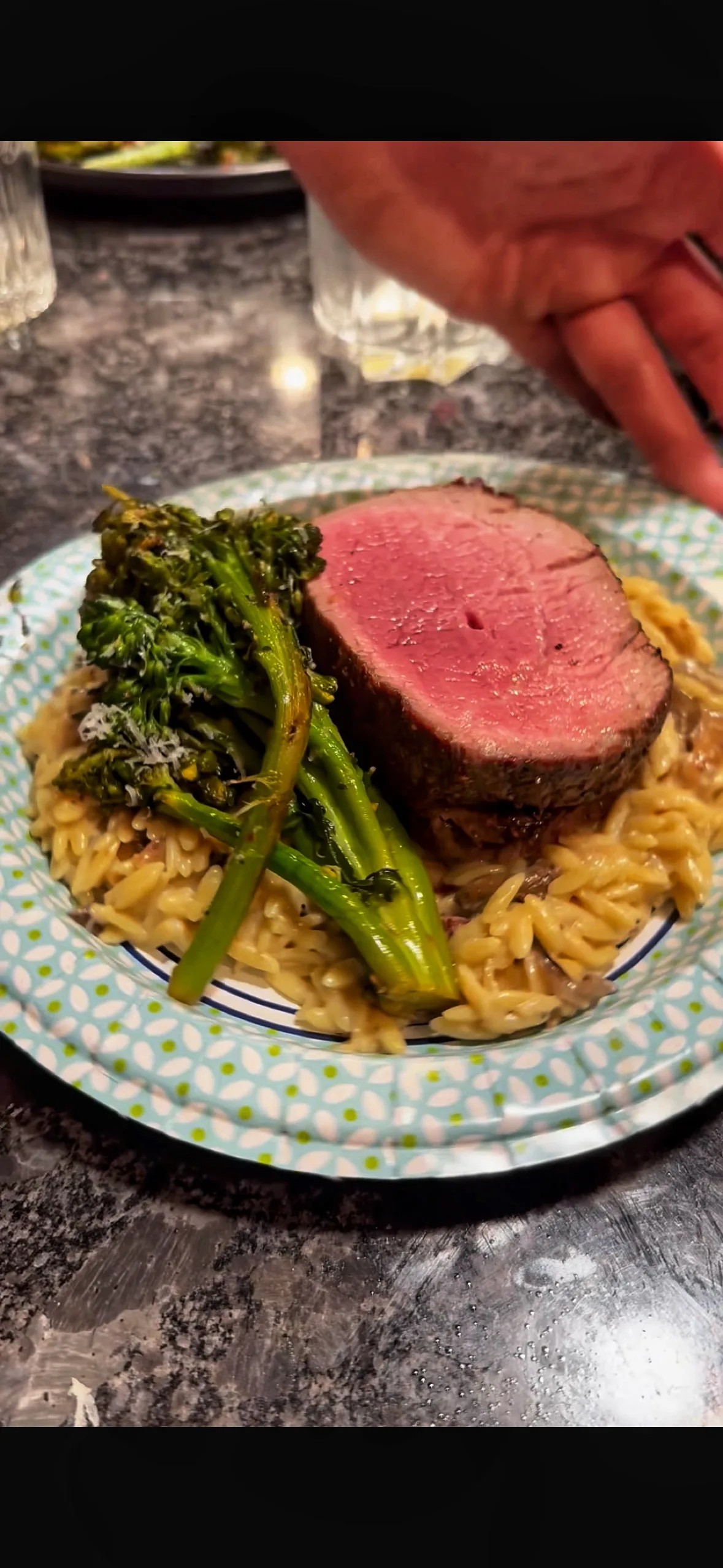 dinner-party-beef-tenderloin-creamy-goat-orzo-broccolini