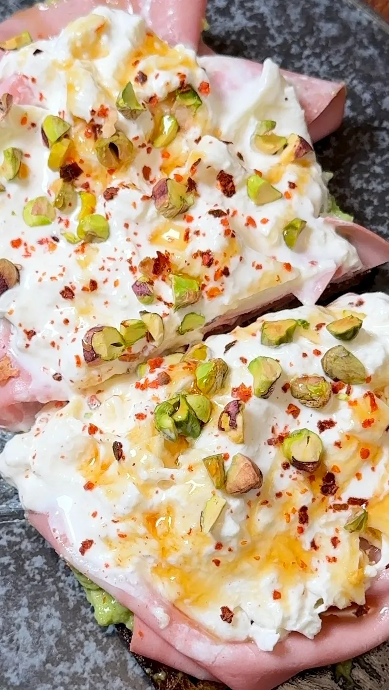 avocado-mortadella-burrata-toast