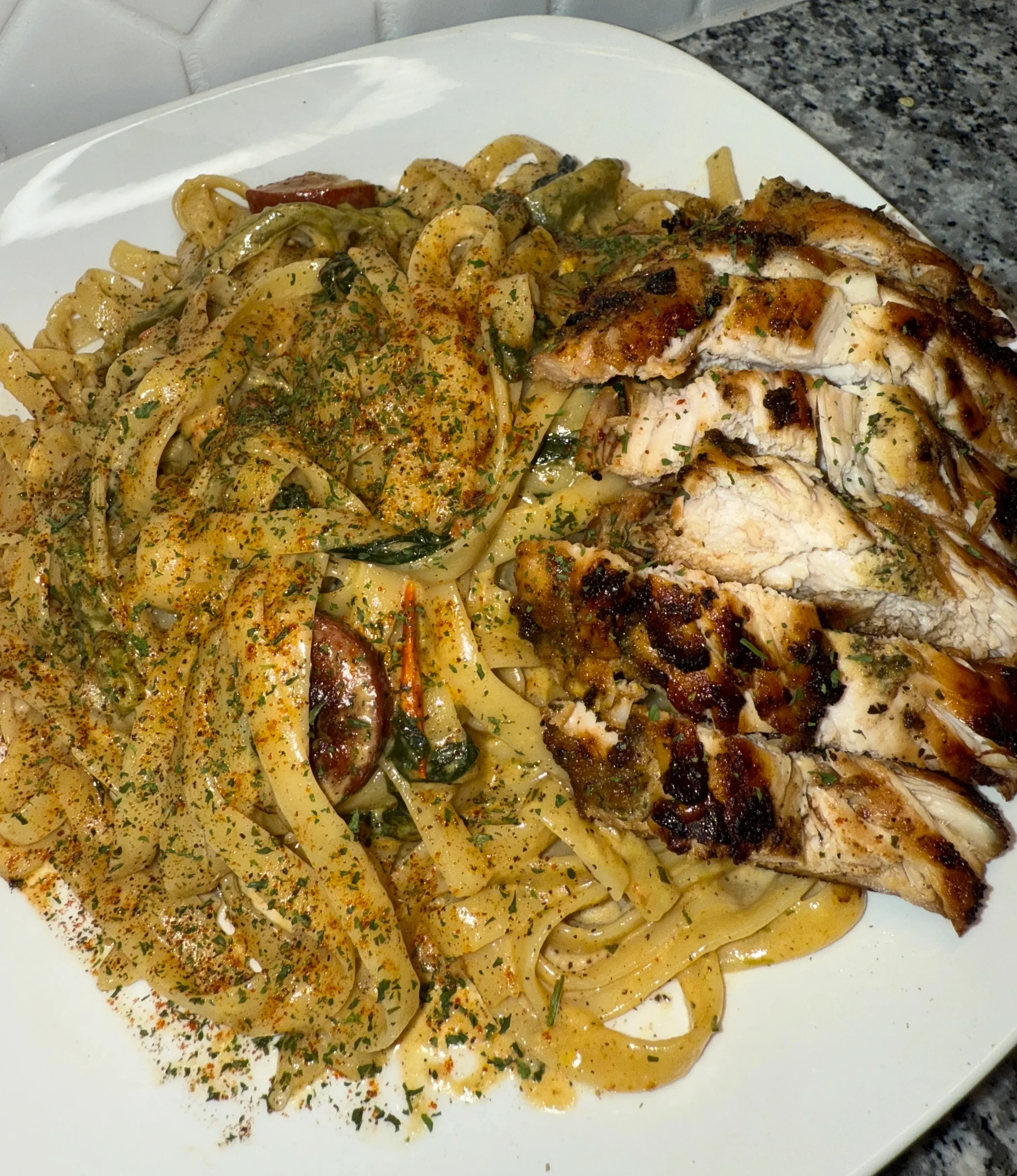 cajun-jerk-chicken-pasta-!