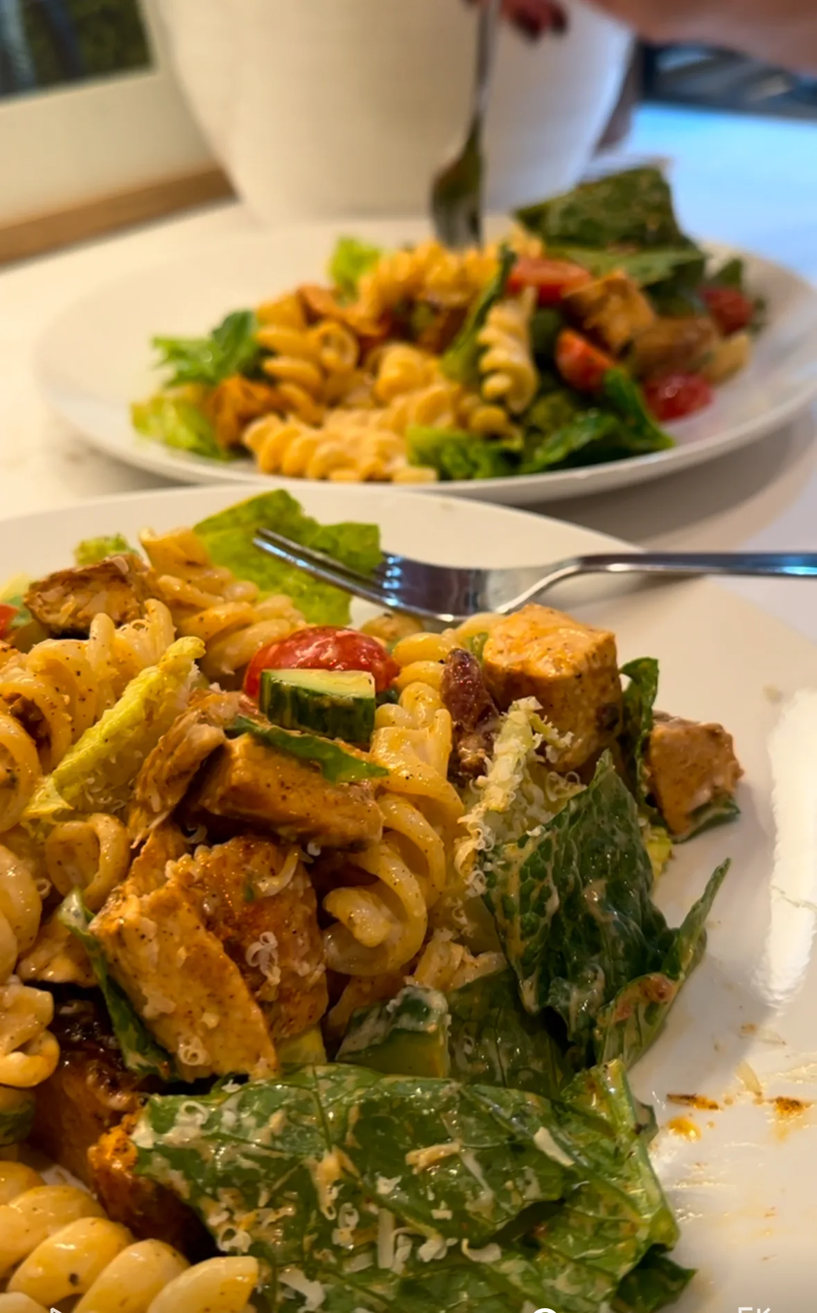 chicken-bacon-caesar-pasta-salad