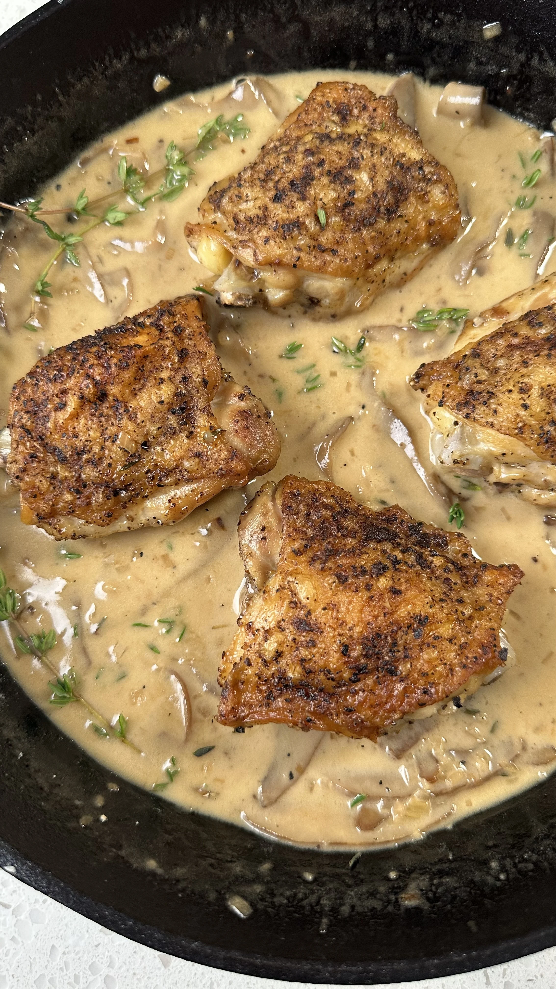 creamy-portobello-chicken-thighs