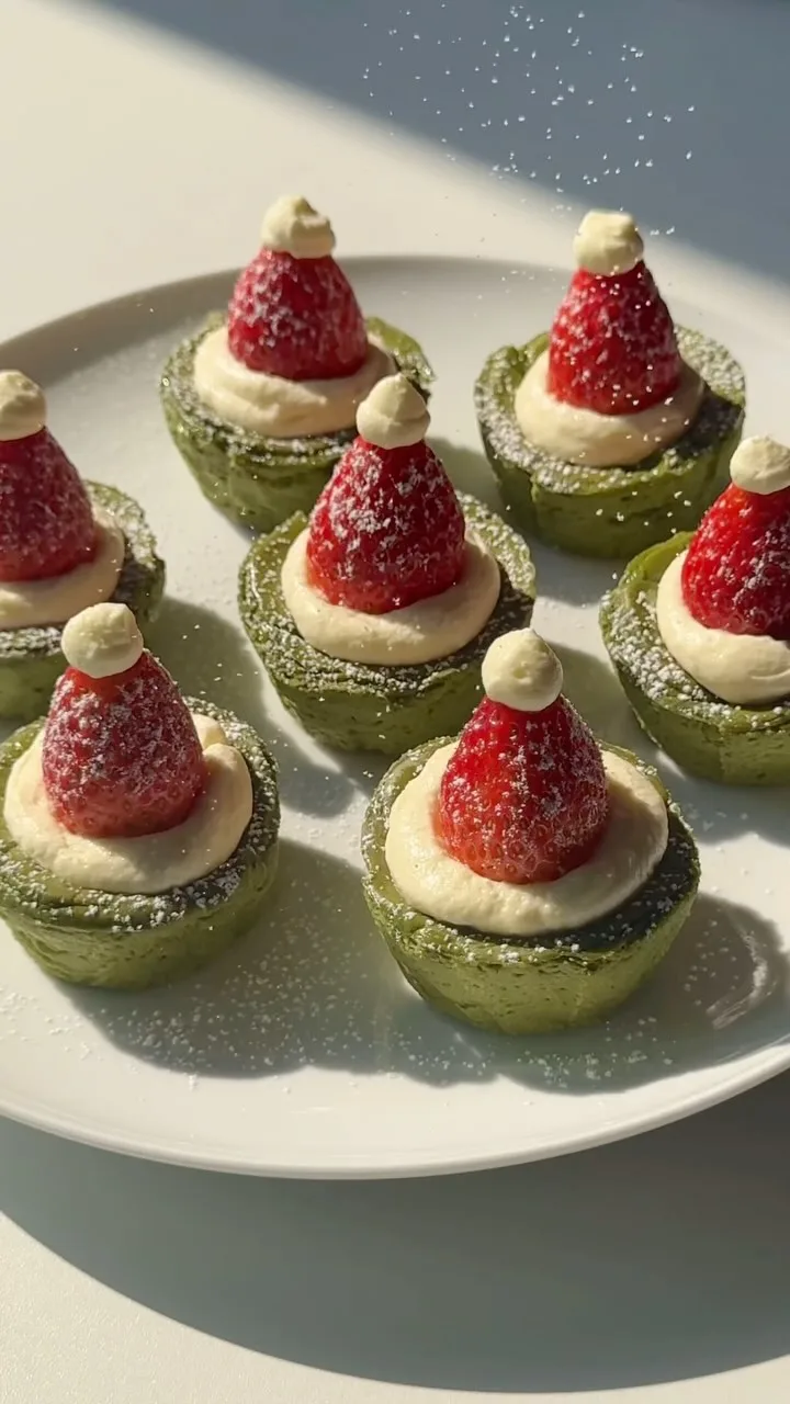 santa-hat-matcha-cheesecake