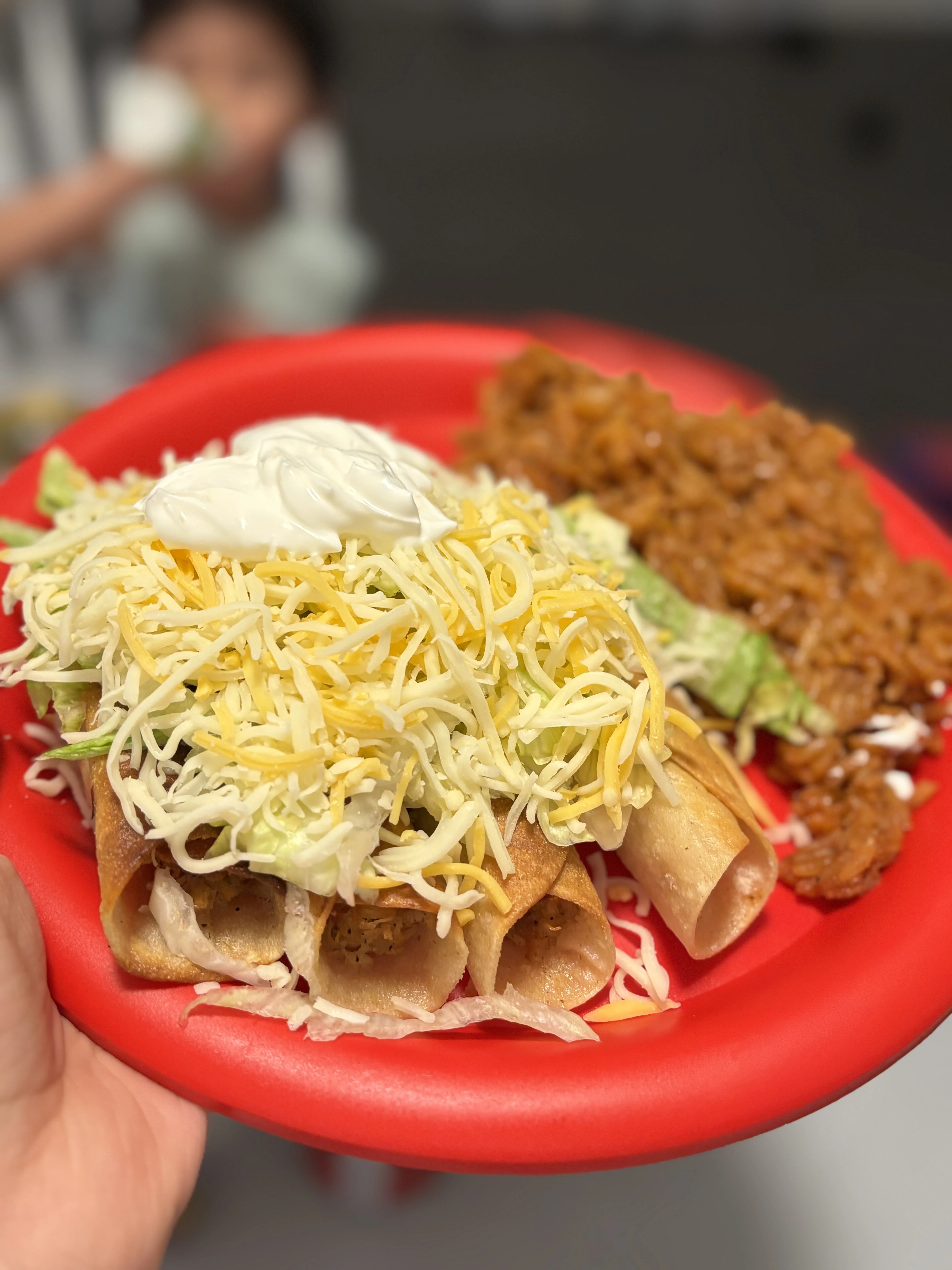 crispy-chicken-flautas-and-rice