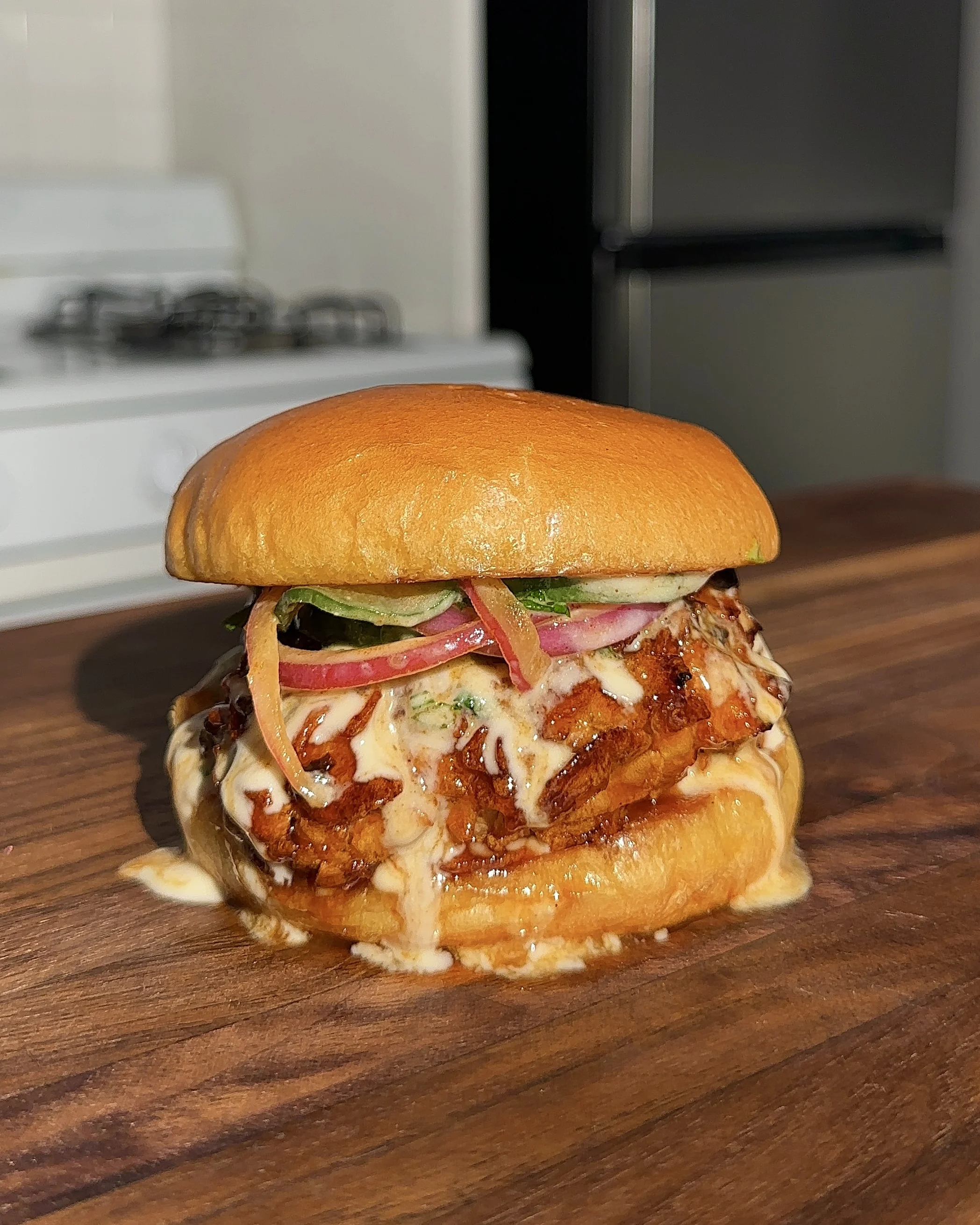 vegan-hot-honey-fried-chicken-sandwich